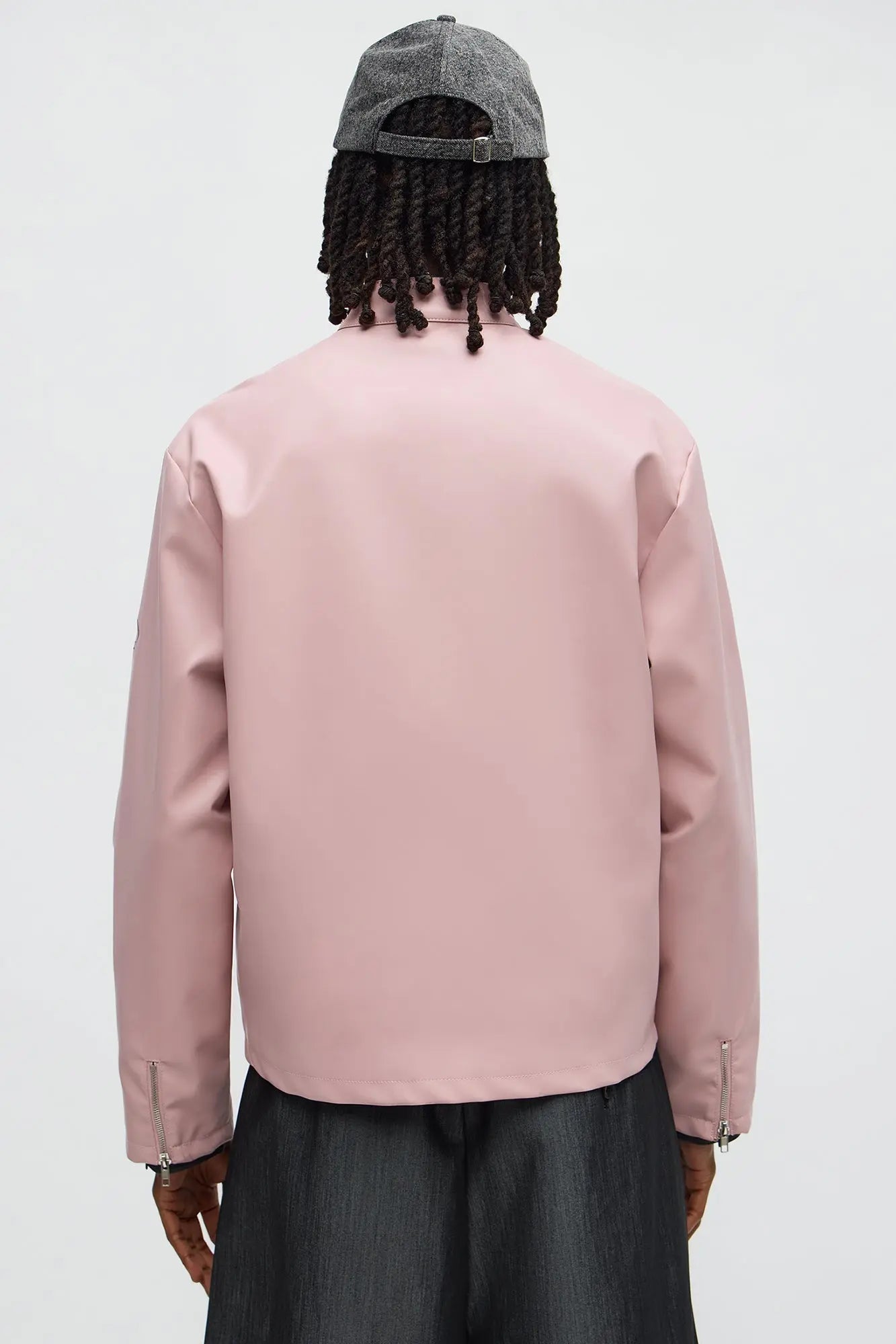 Faux Leather Racing Club Moto Jacket - Pink/combo