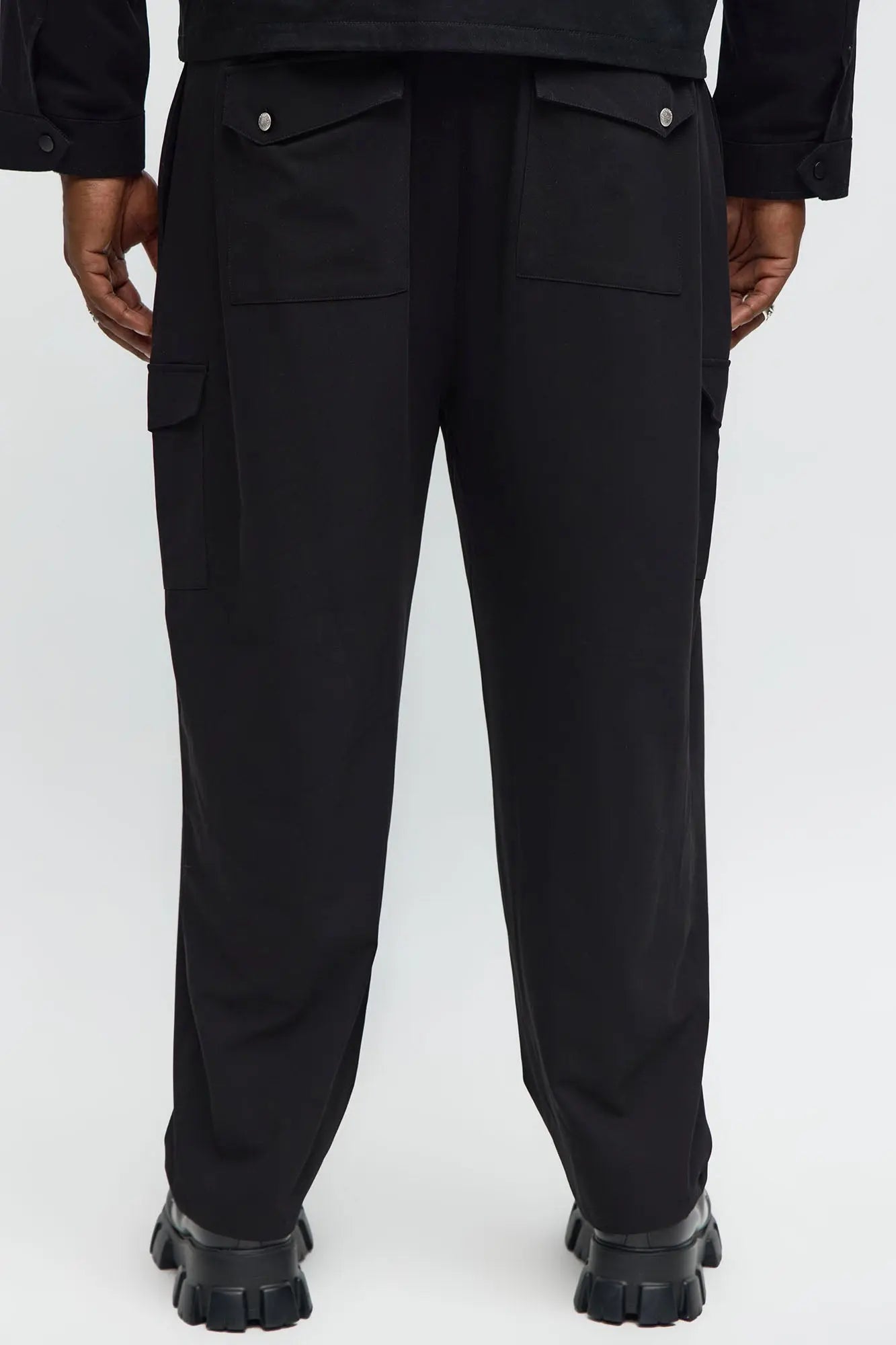 Straight Erod Pleat Trouser - Black
