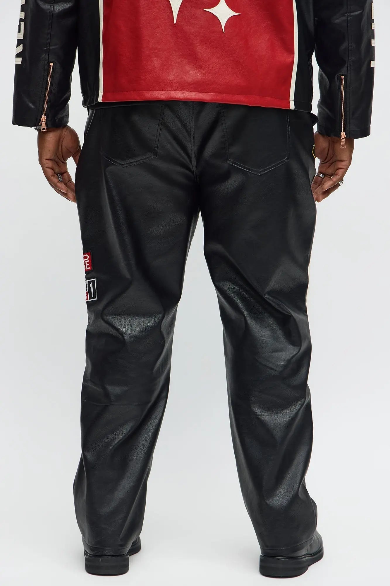 Straight Free Your Mind Faux Leather Racing Pant - Black/combo