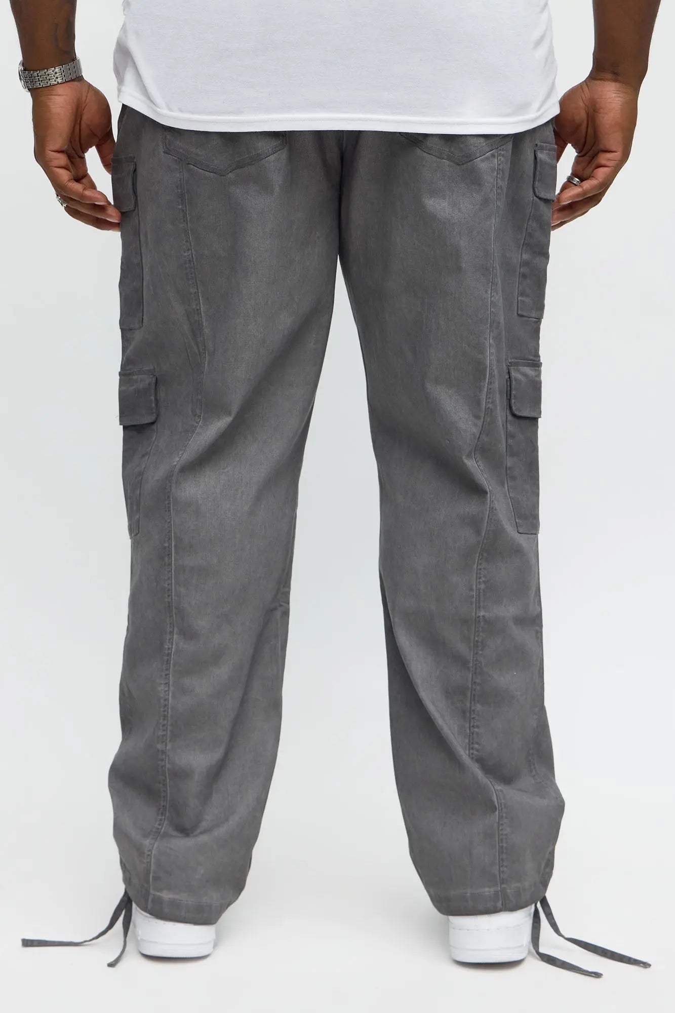 Straight Faded Out Cargo Pant - Grey