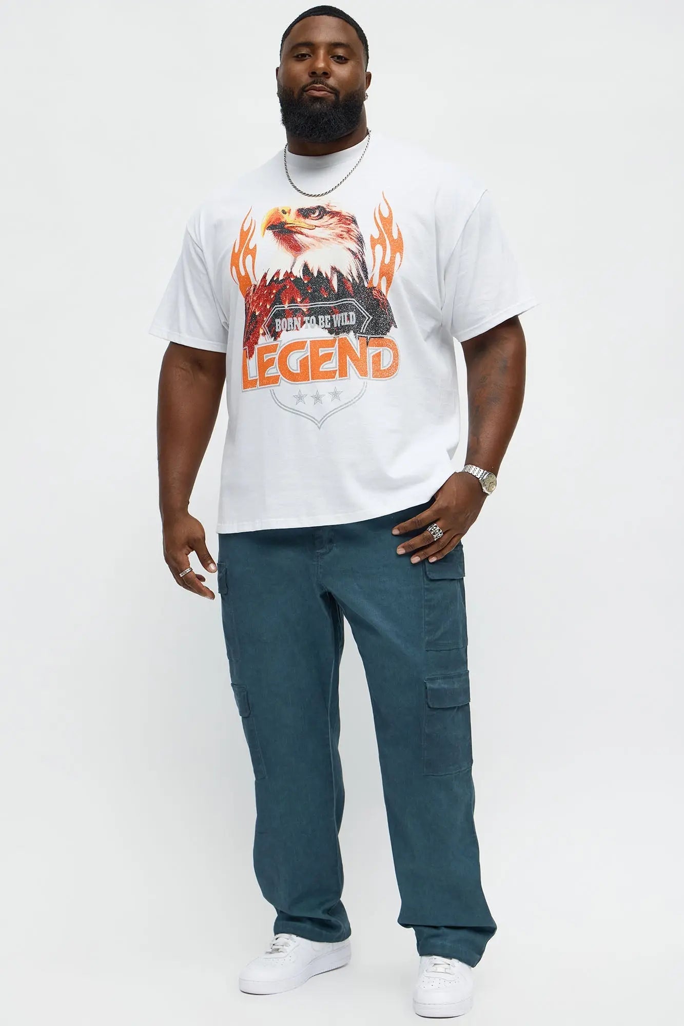 Straight Faded Out Cargo Pant - Navy