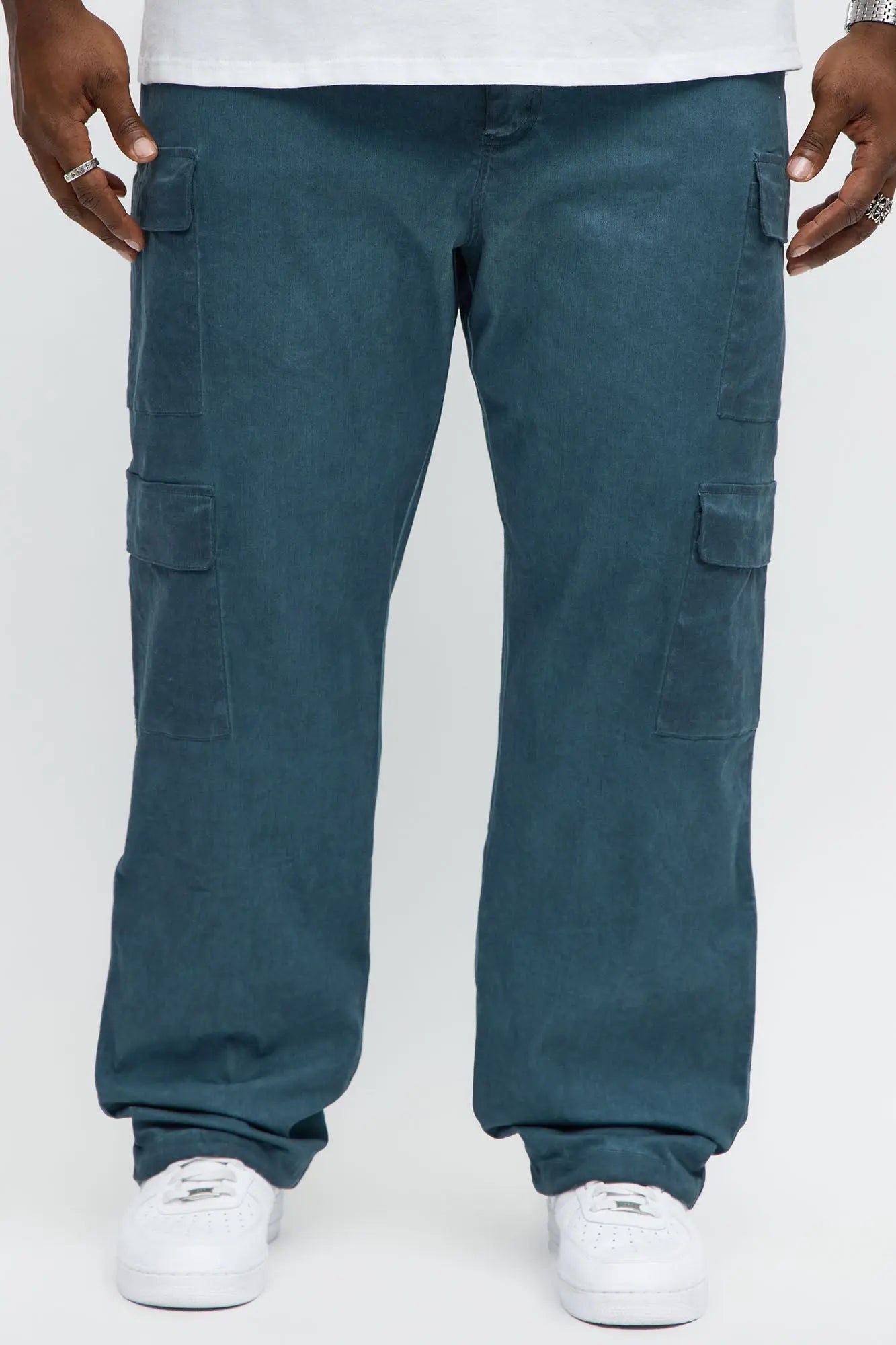 Straight Faded Out Cargo Pant - Navy