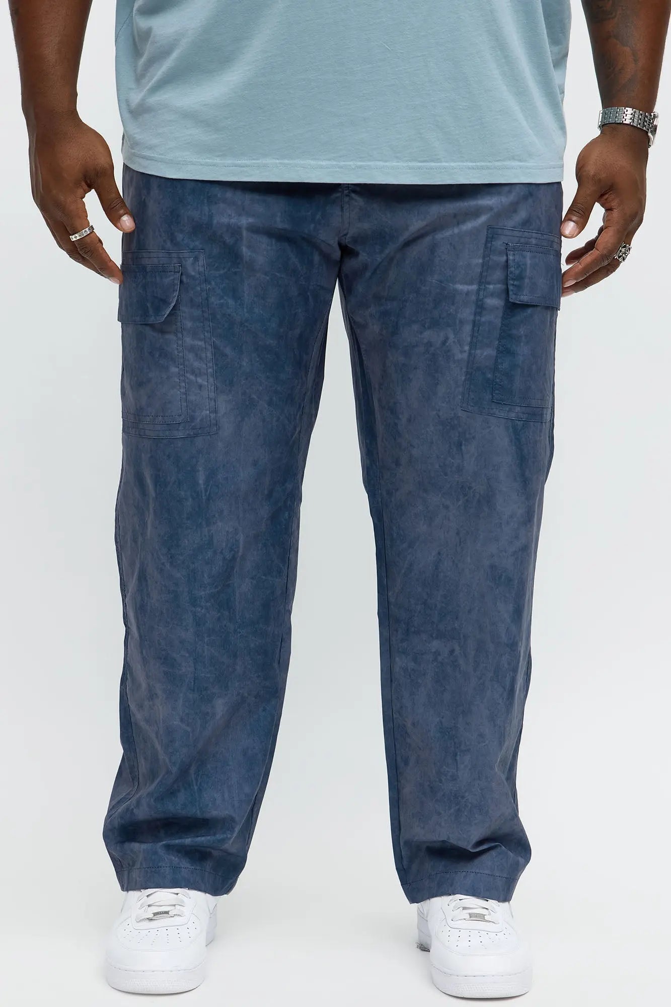 Relaxed Straight Cloudy Days Cargo Pant - Blue