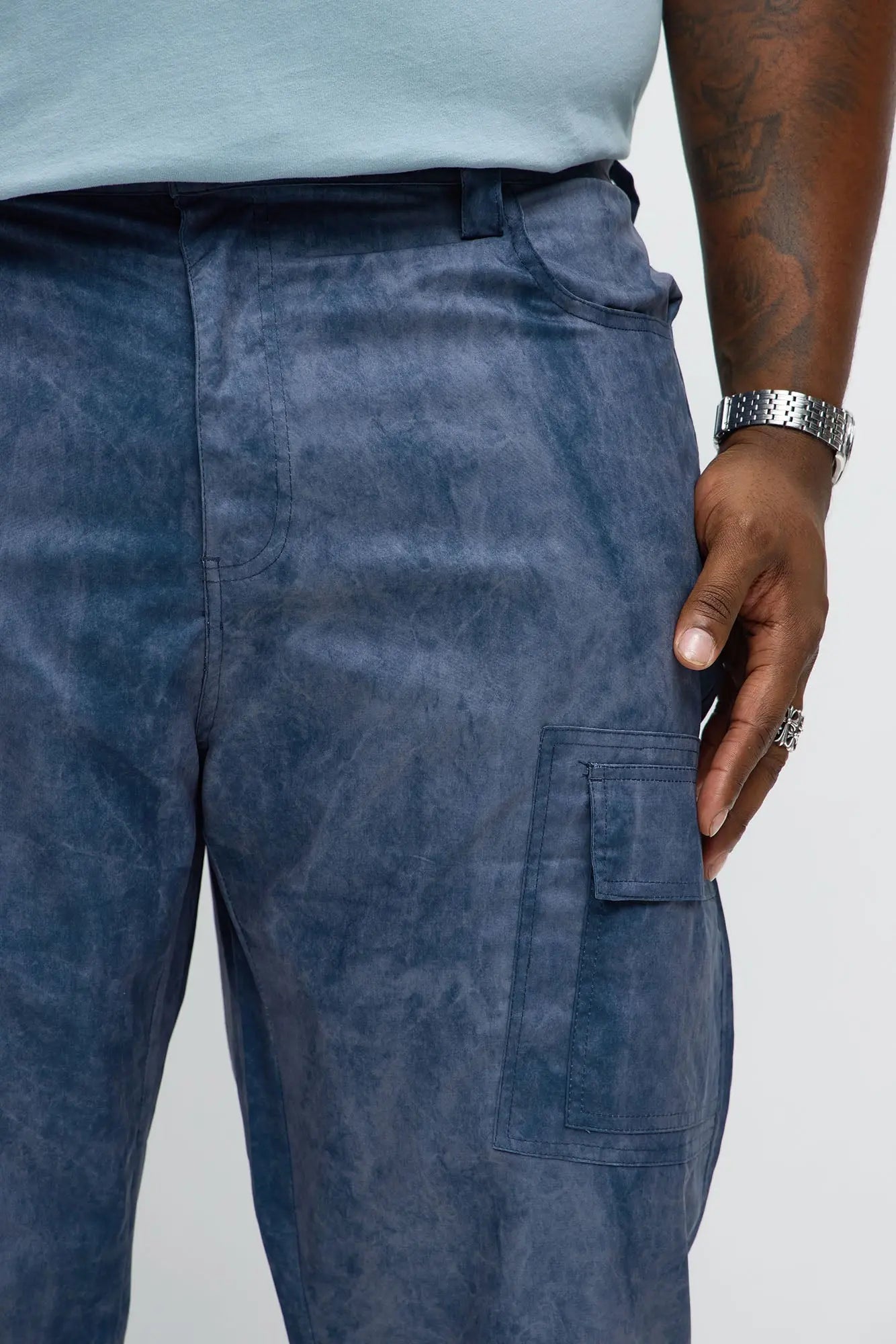 Relaxed Straight Cloudy Days Cargo Pant - Blue