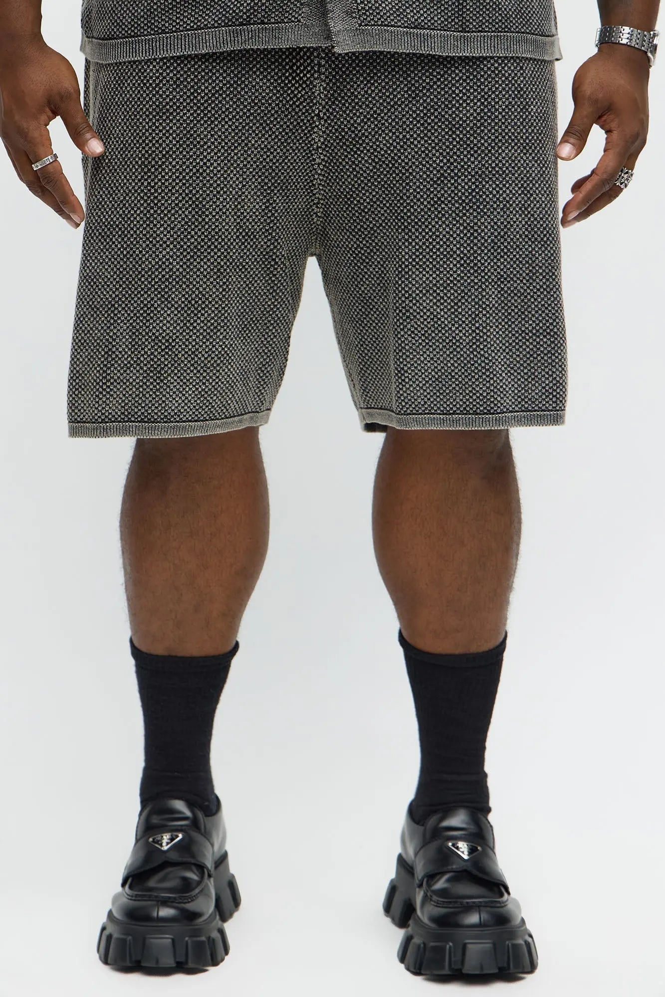 Relaxed Washed Knit Short - Black Wash