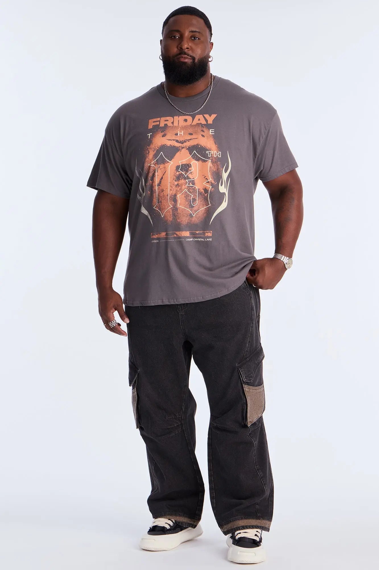Friday The 13th Crystal Lake Short Sleeve Tee - Charcoal