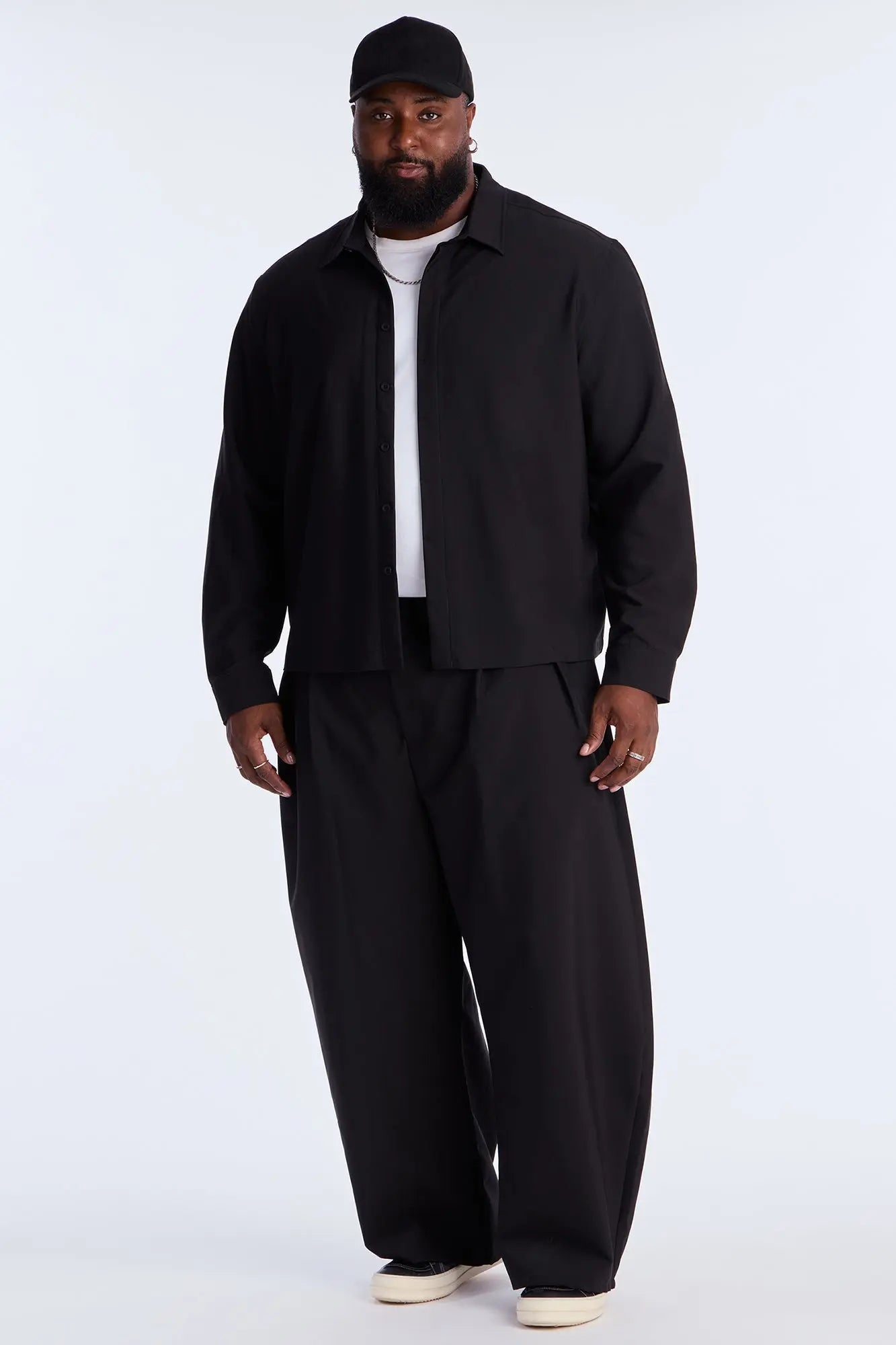 Barrel Bold Flow Trousers - Black