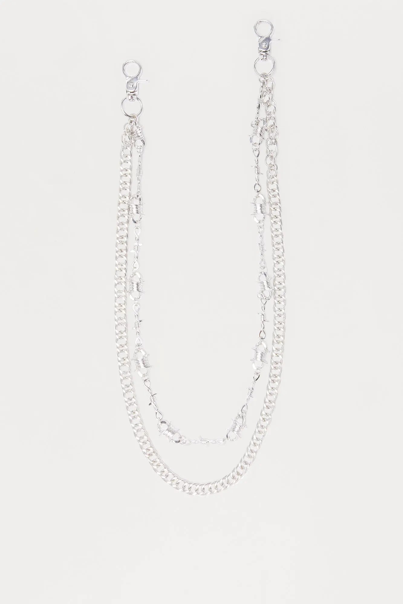 Tycoon Stacked Pant Chain - Silver