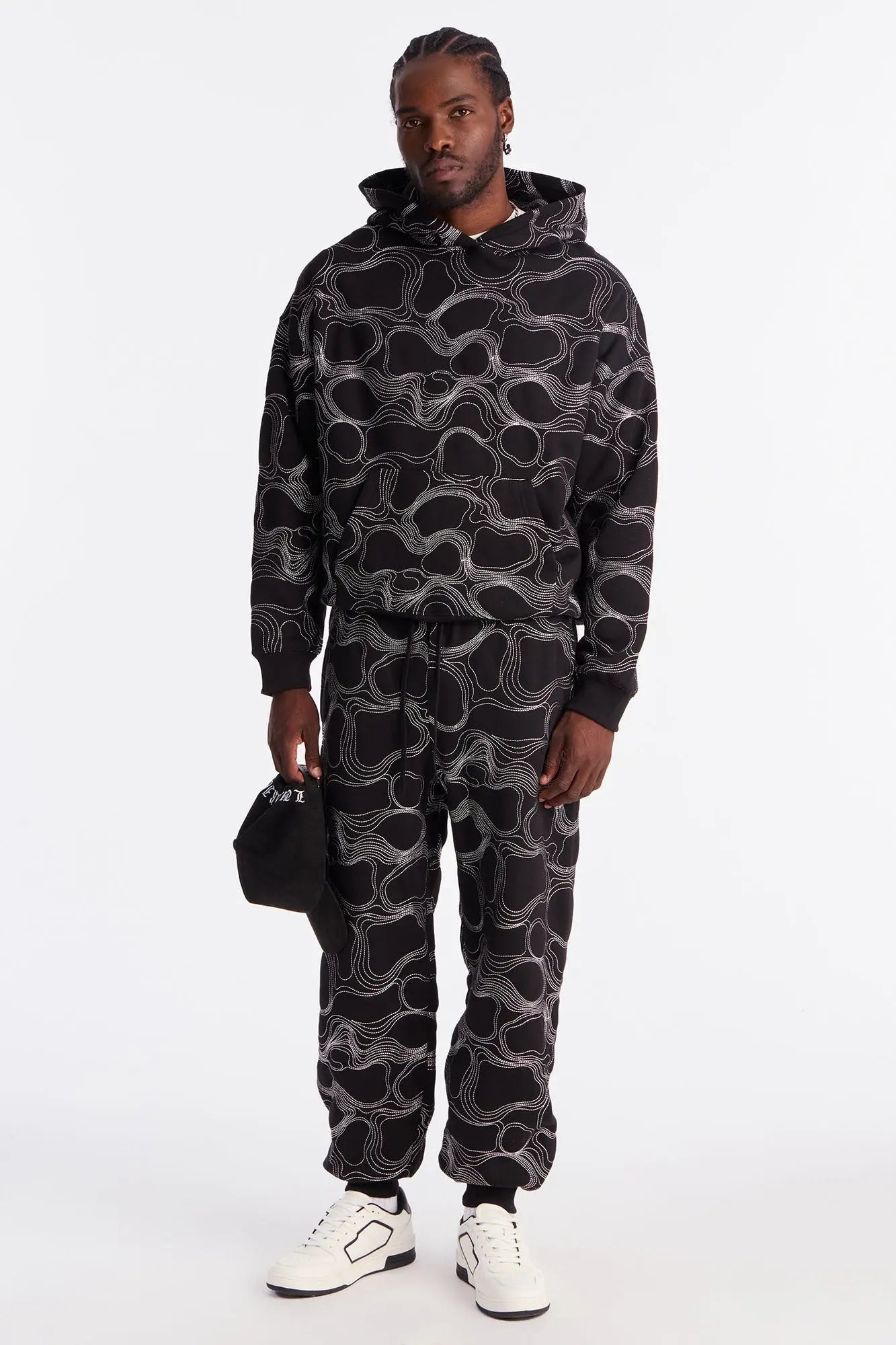 Elevation Stitch Baggy Jogger - Black