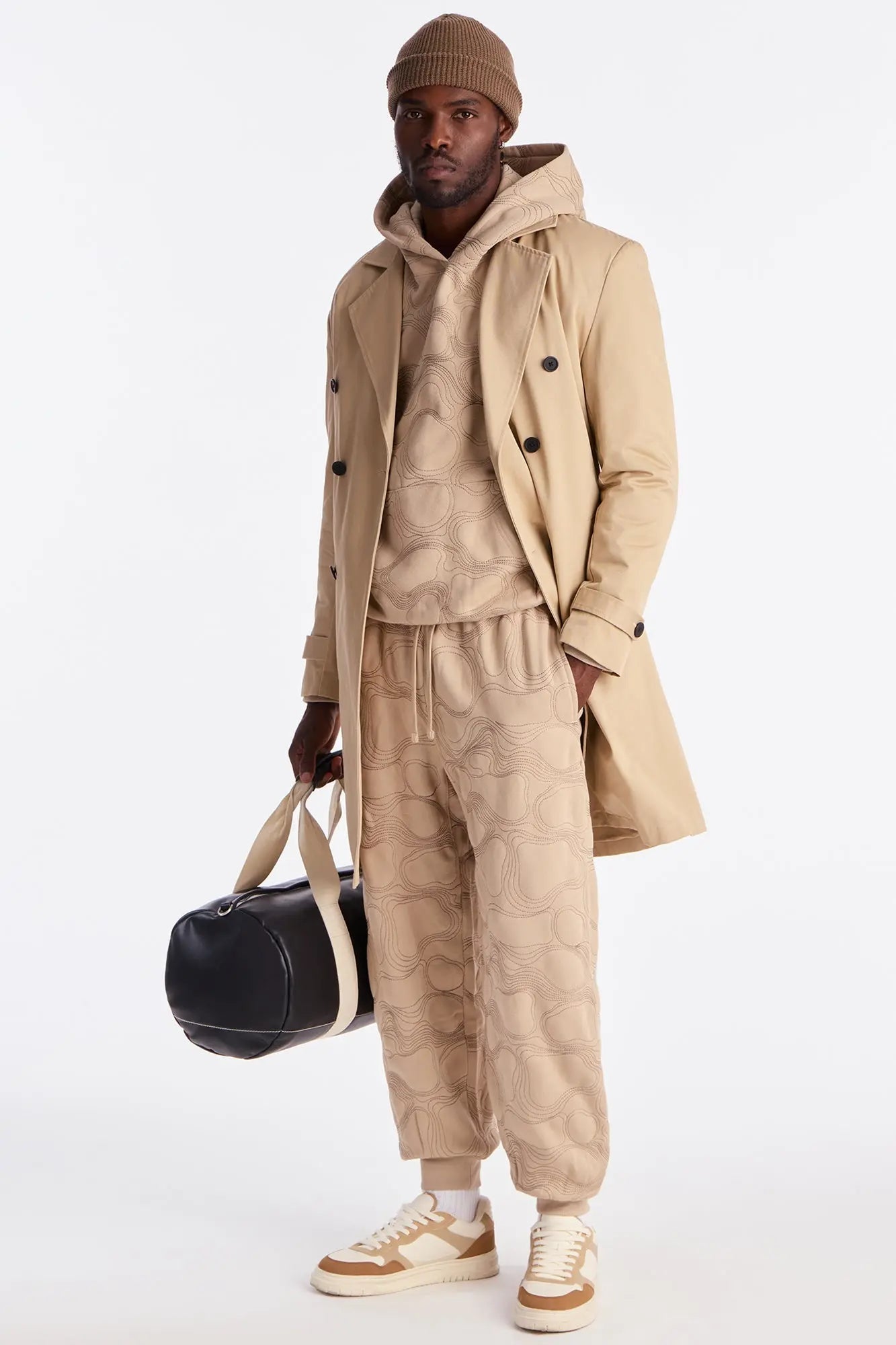 Elevation Stitch Baggy Jogger - Taupe