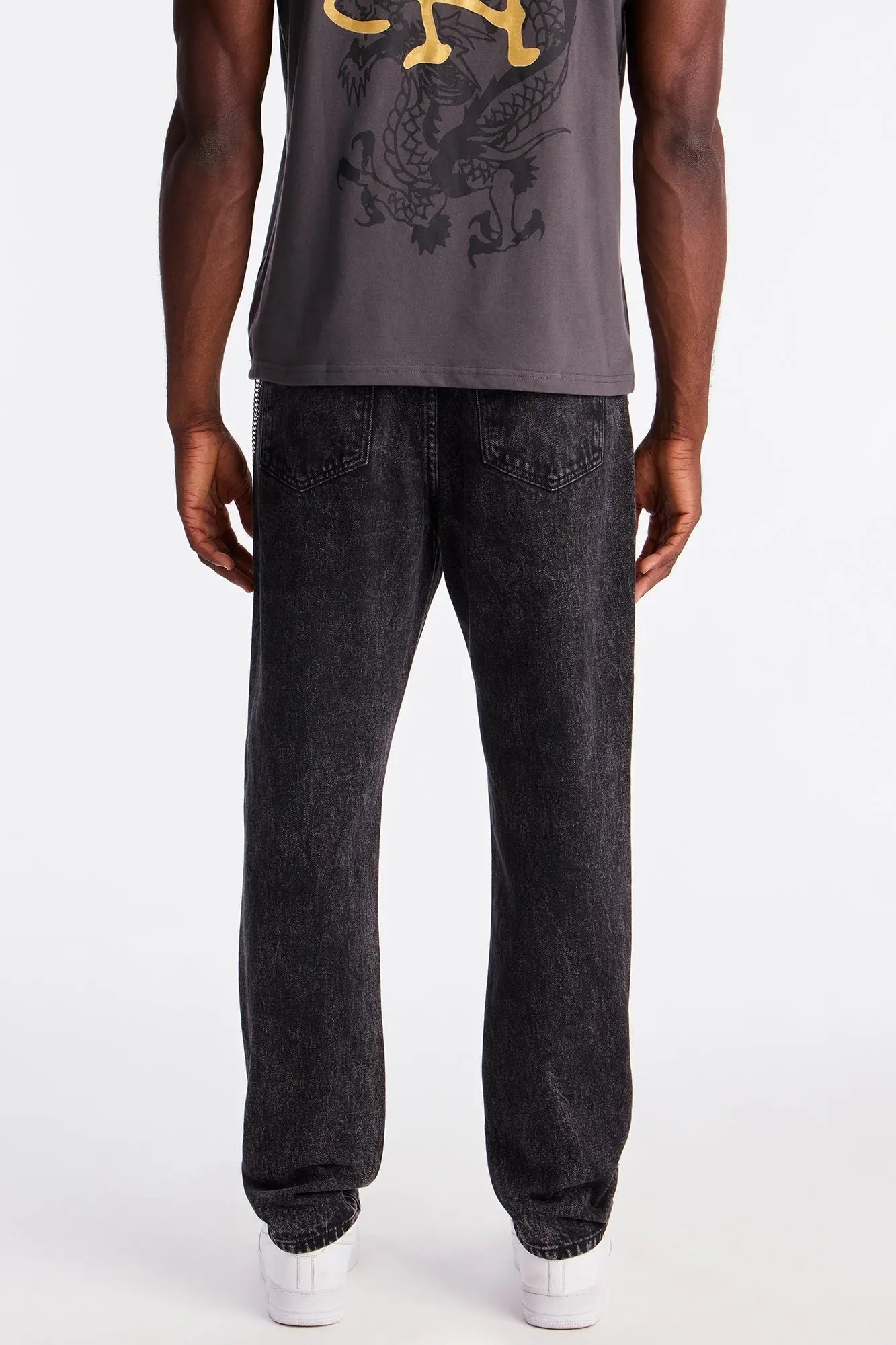 Slim Grindin Studded Jean - Black Wash