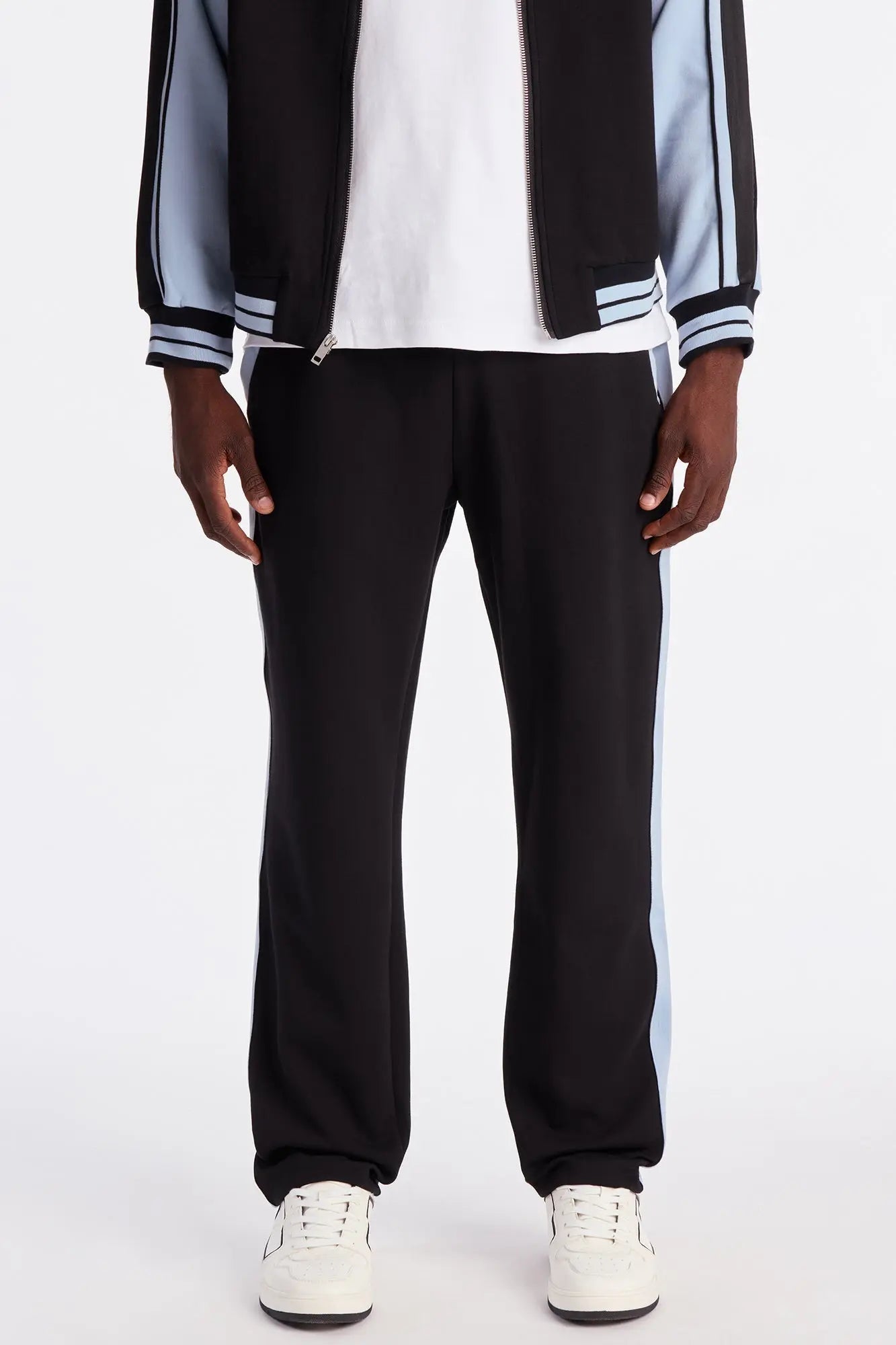 Slim On Board Paneled Track Pant - Black/Blue