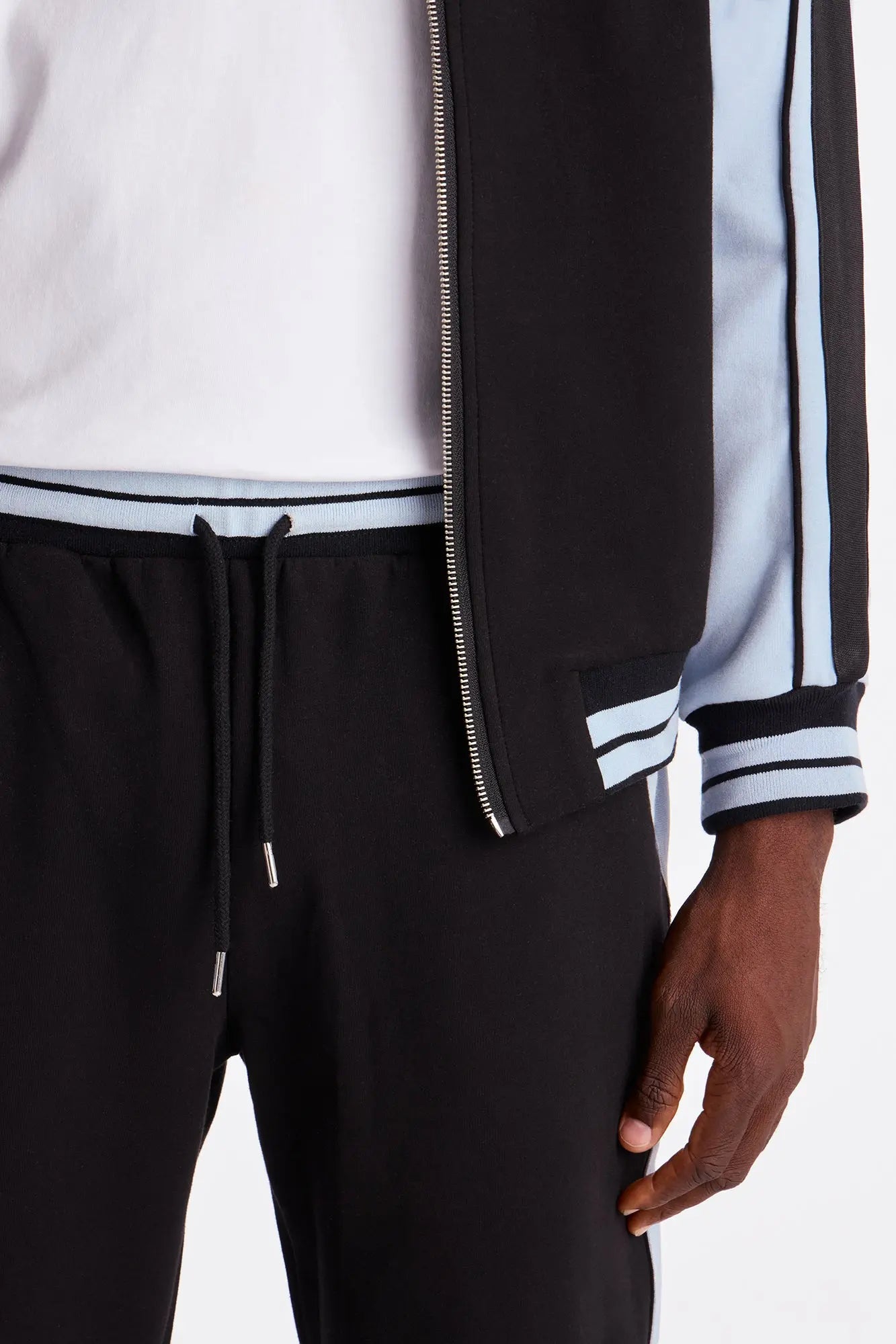 Slim On Board Paneled Track Pant - Black/Blue