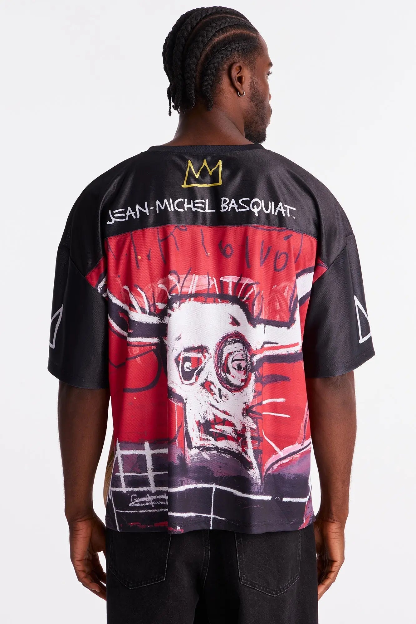 Basquiat Short Sleeve Football Jersey - Black/combo
