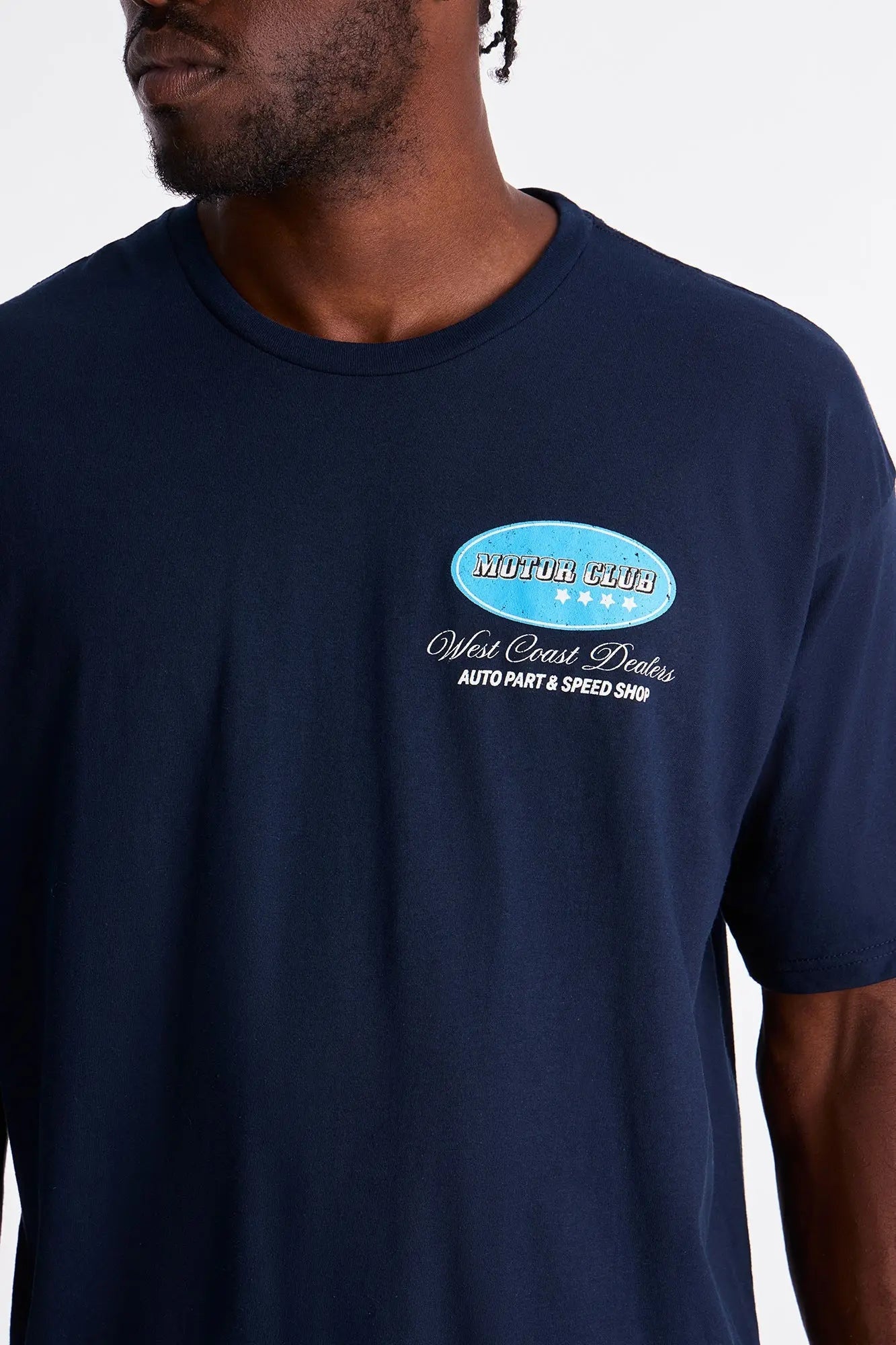 Motor Club LA Boxy Short Sleeve Tee - Navy