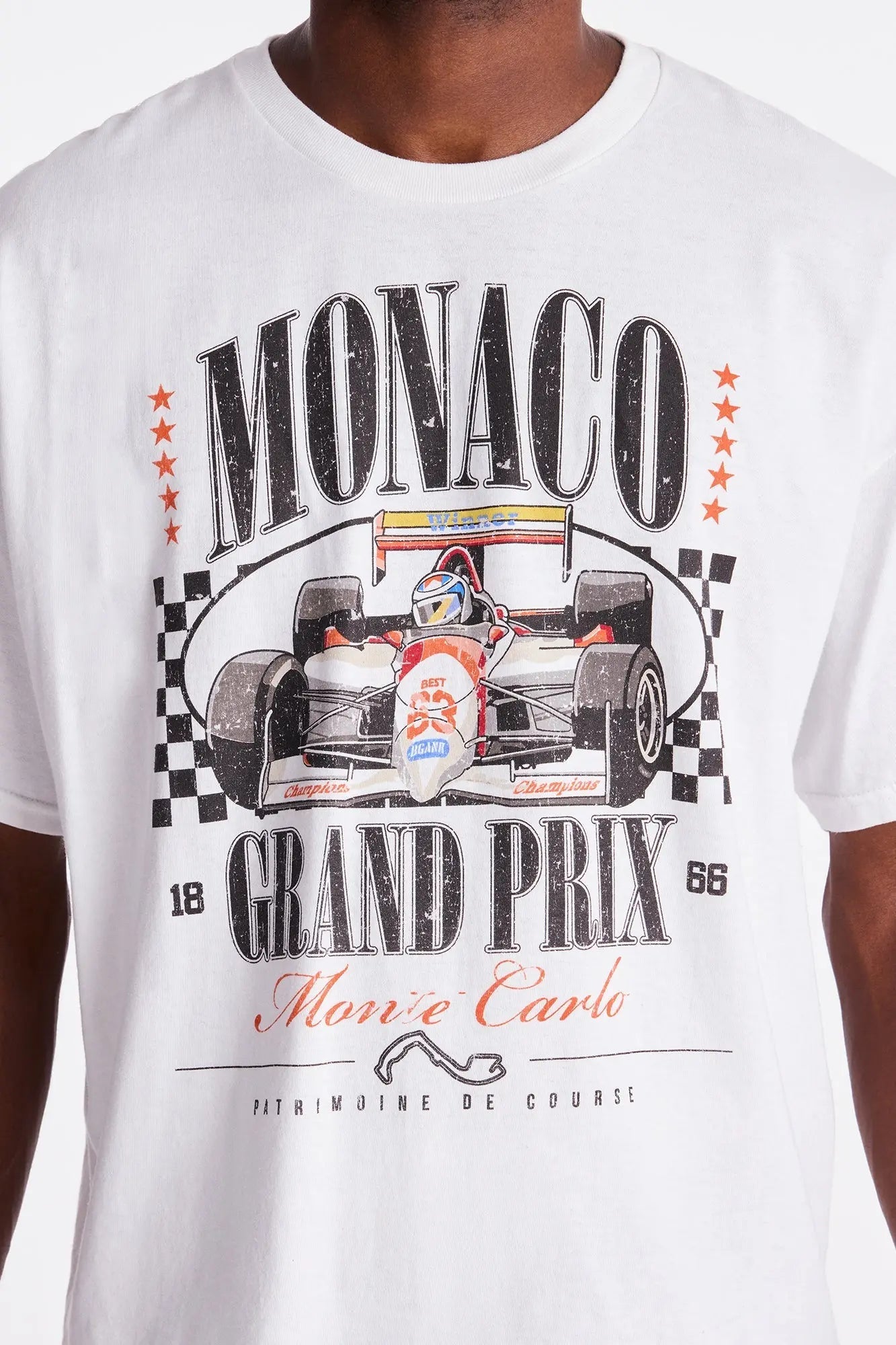 Monaco Grand Prix Boxy Short Sleeve Tee - White