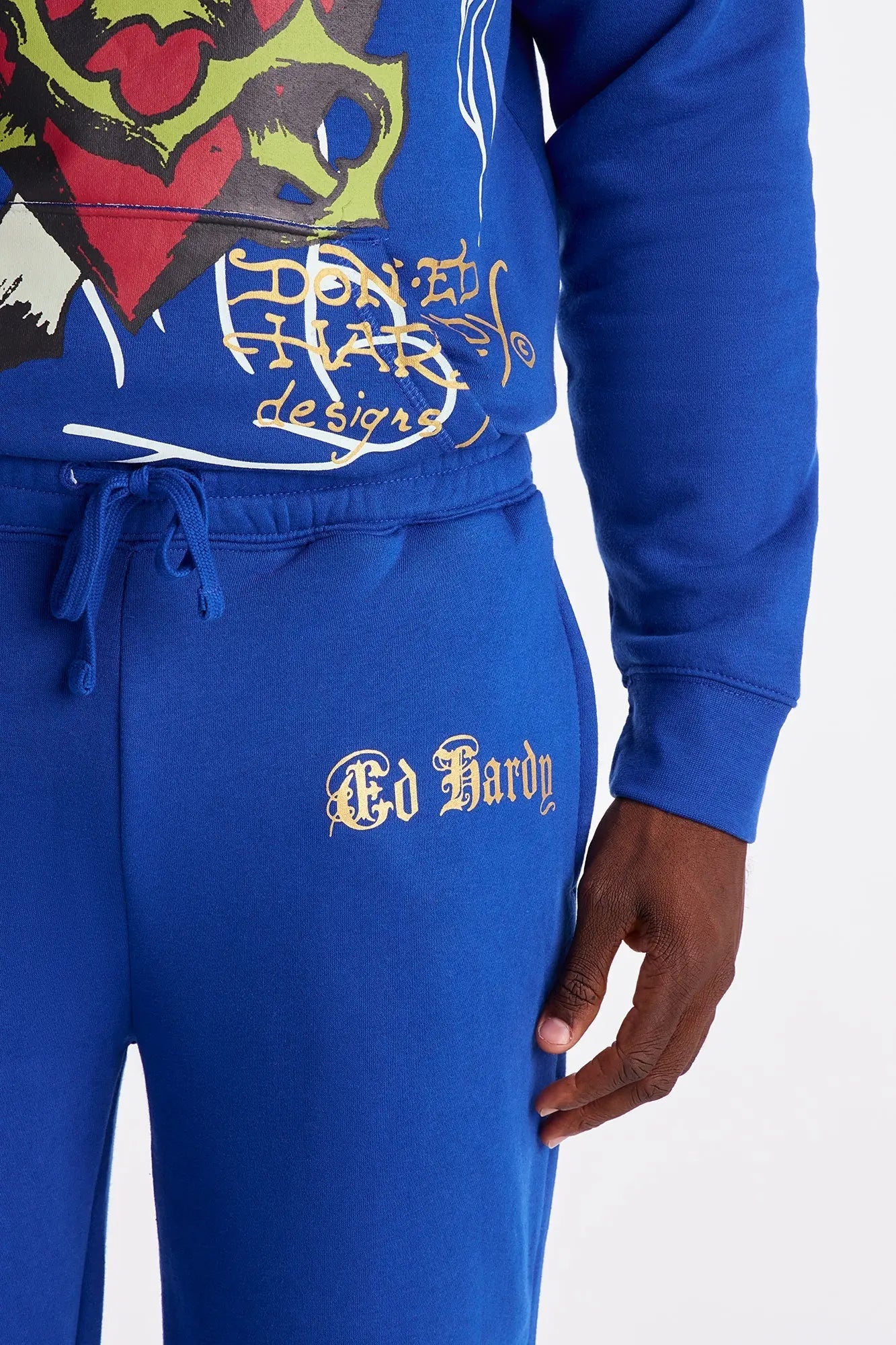 Ed Hardy Sacred Hearts Sweatpant - CobaltBlue