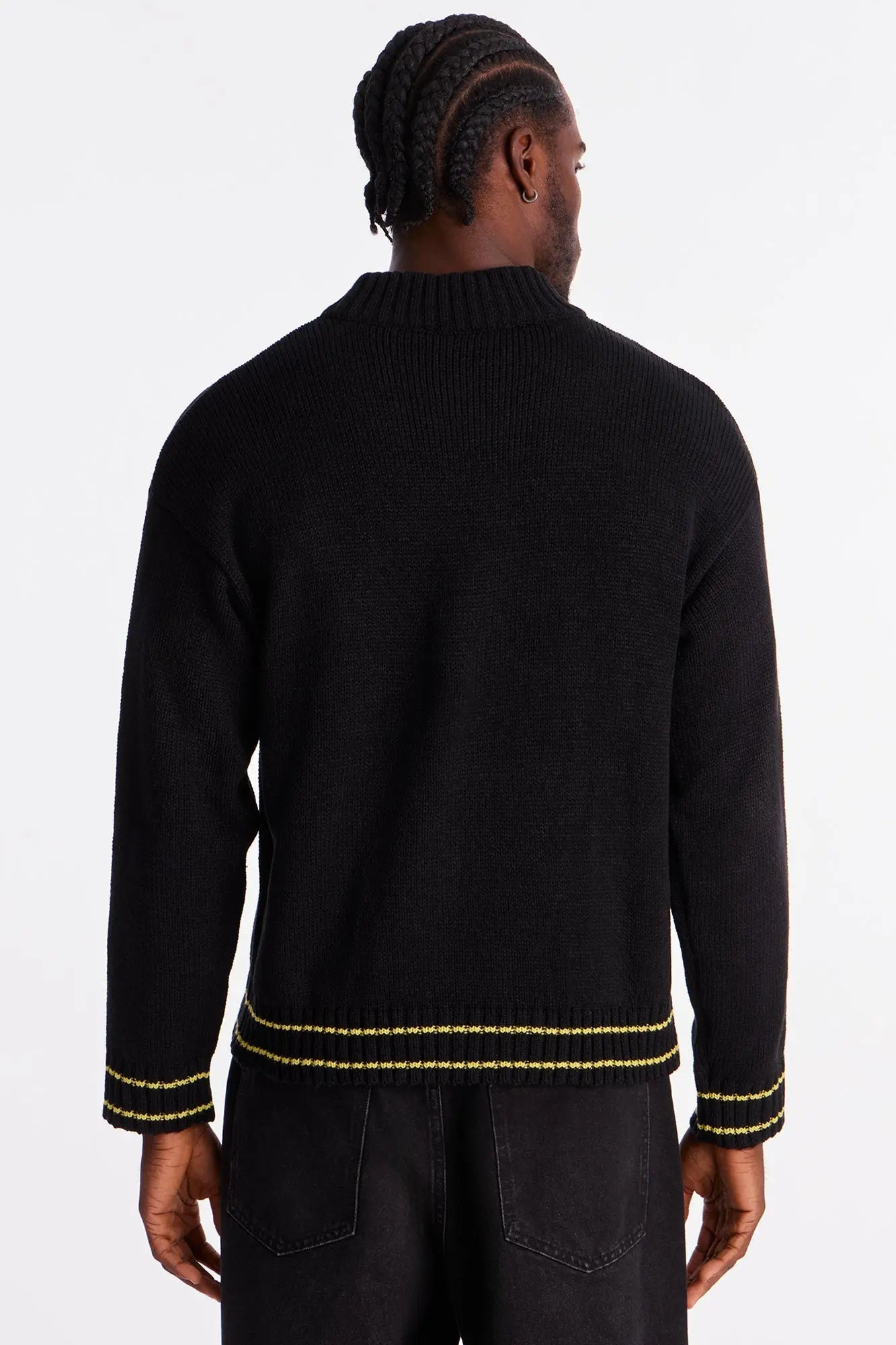 Southpole Turtleneck Pullover Sweater - Black