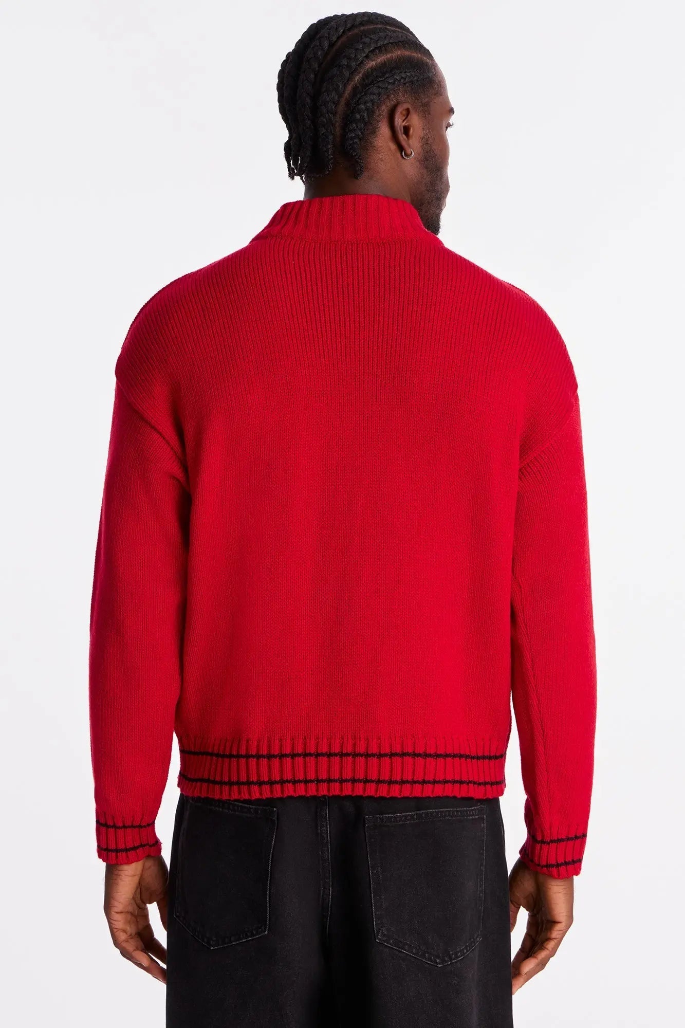 Southpole Turtleneck Pullover Sweater - Red
