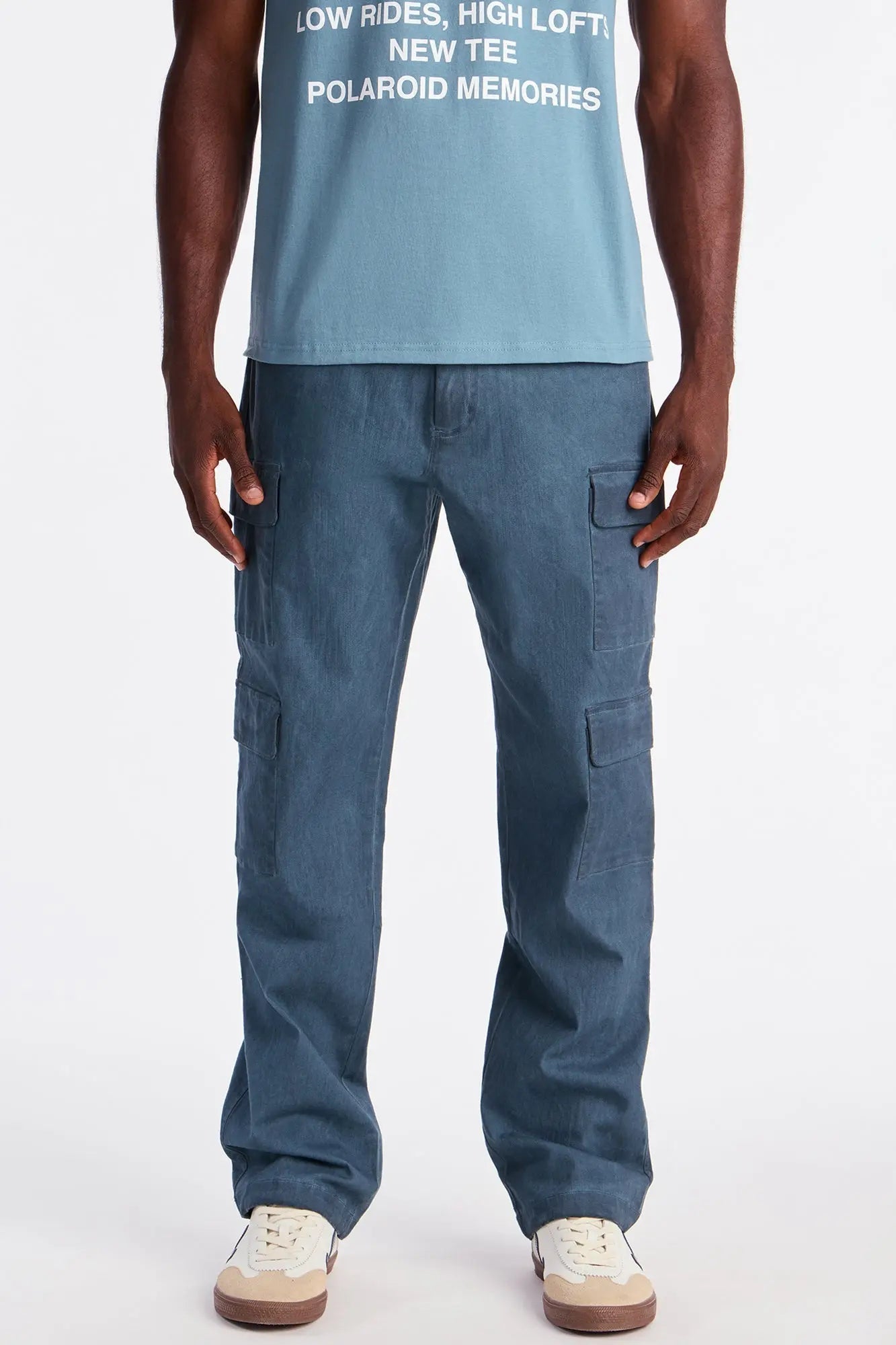 Straight Faded Out Cargo Pant - Navy