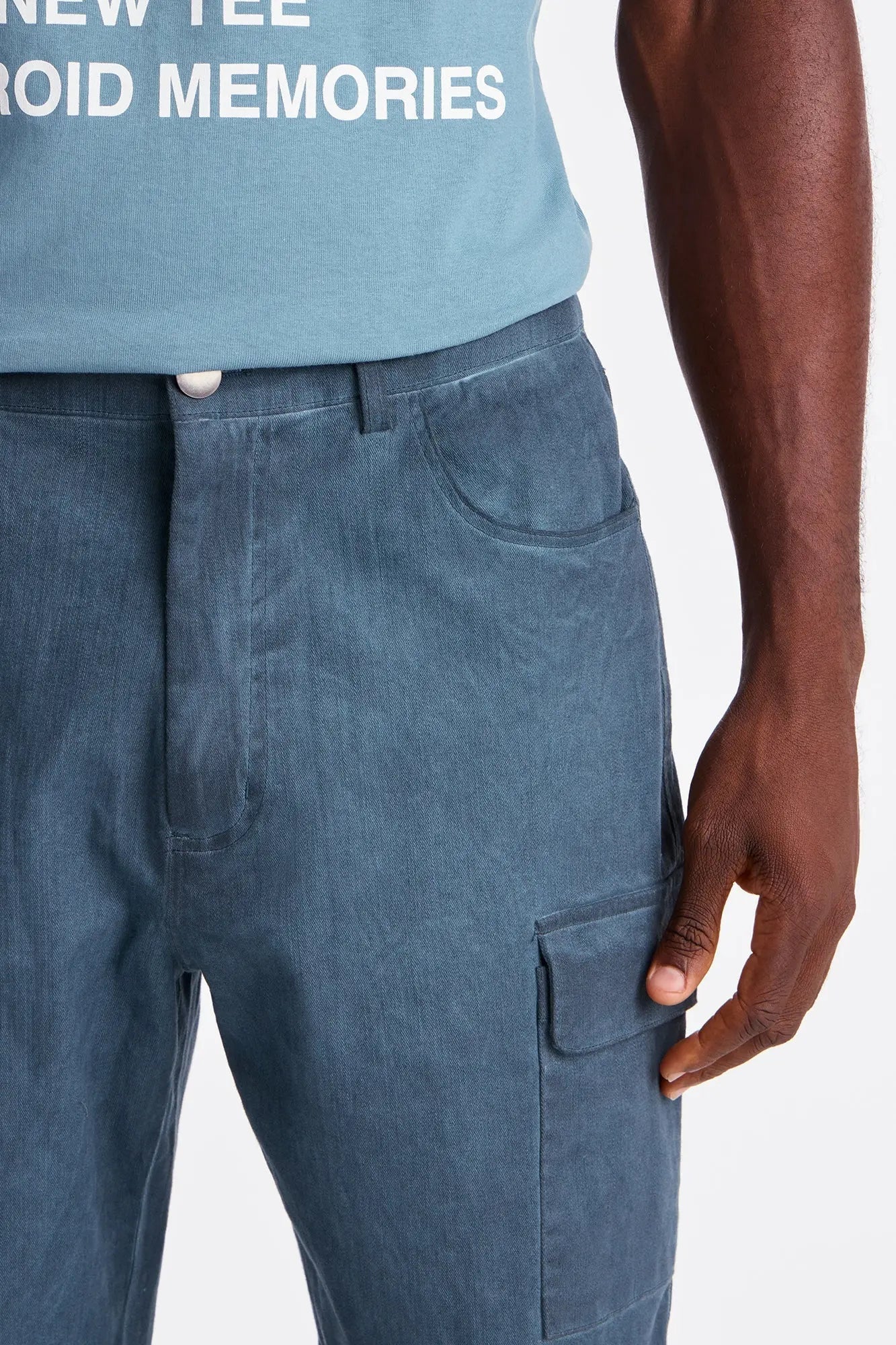 Straight Faded Out Cargo Pant - Navy