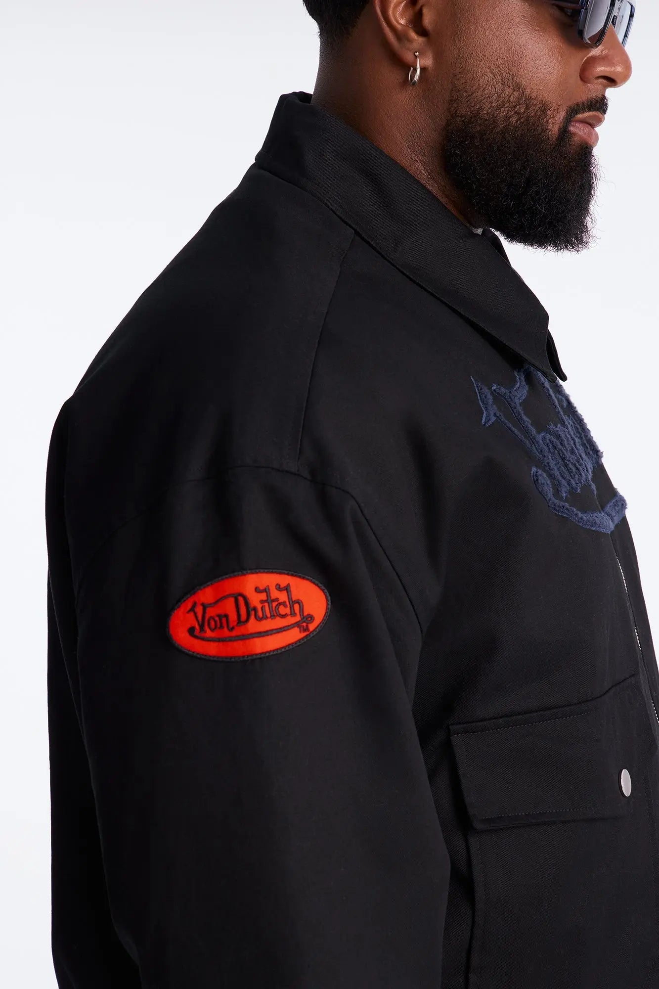 Von Dutch Zip Work Jacket - Black/combo