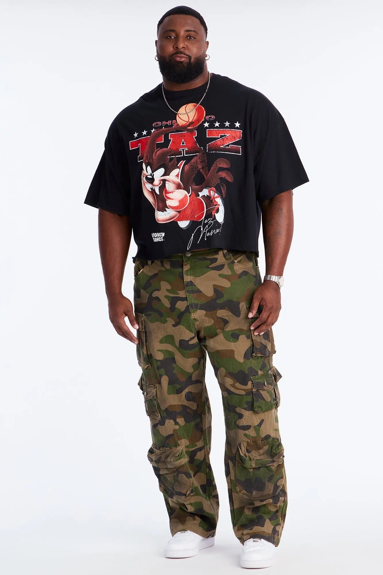Looney Tunes Chicago Taz Short Sleeve Tee - Black