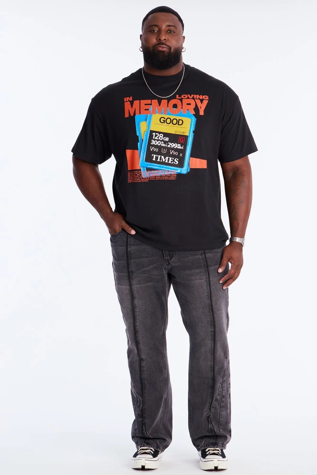 Loving Memory Good Times Short Sleeve Tee - Black Wash