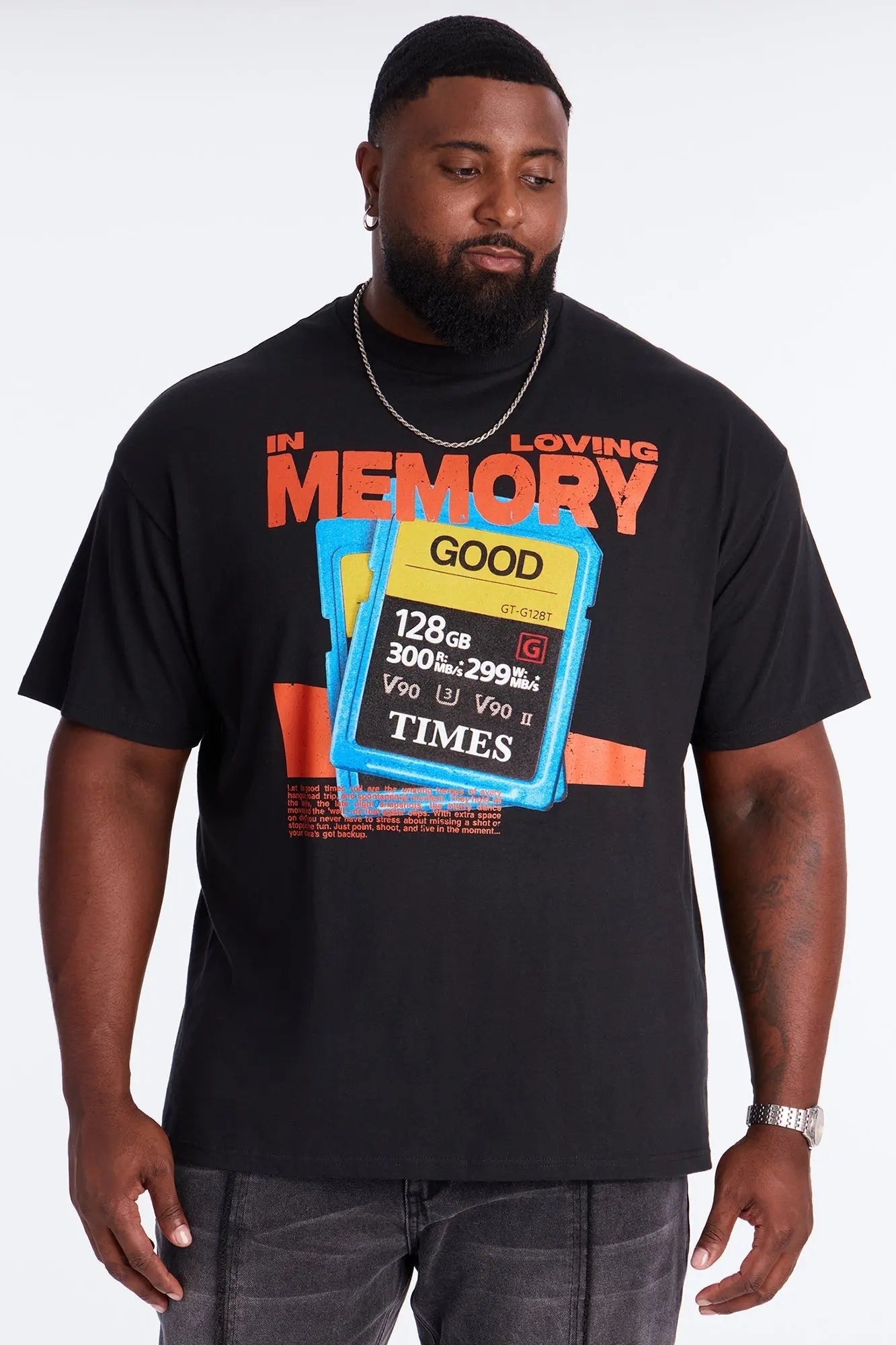 Loving Memory Good Times Short Sleeve Tee - Black Wash