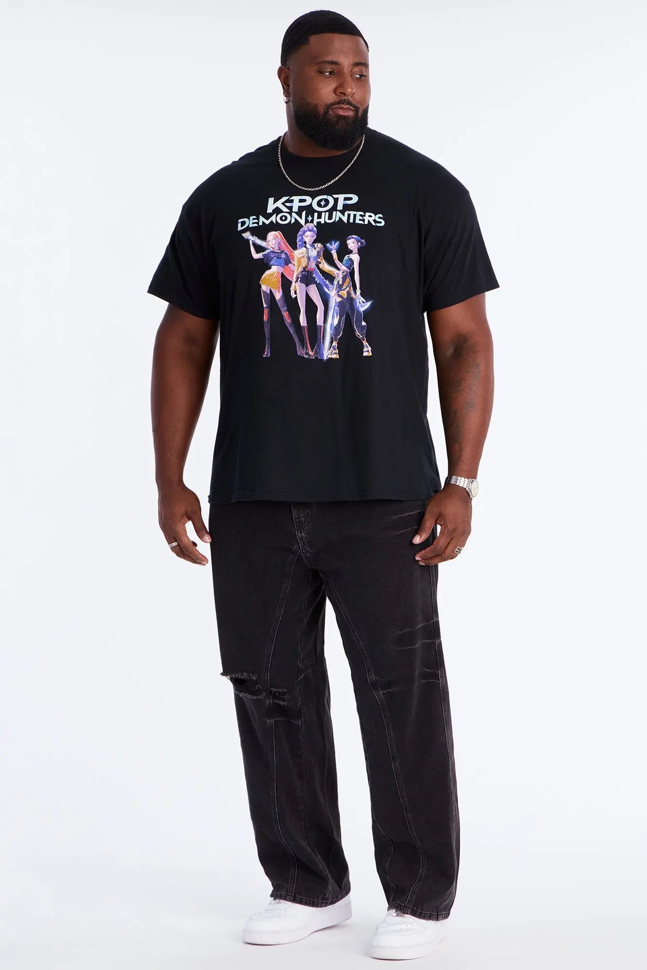 KPop Demon Hunters HUNTR Short Sleeve Tee - Black