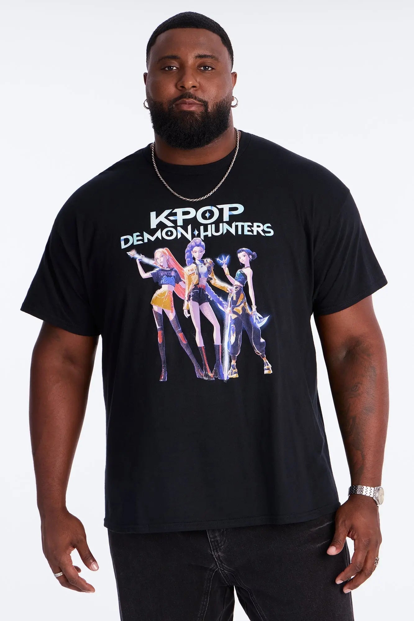KPop Demon Hunters HUNTR Short Sleeve Tee - Black