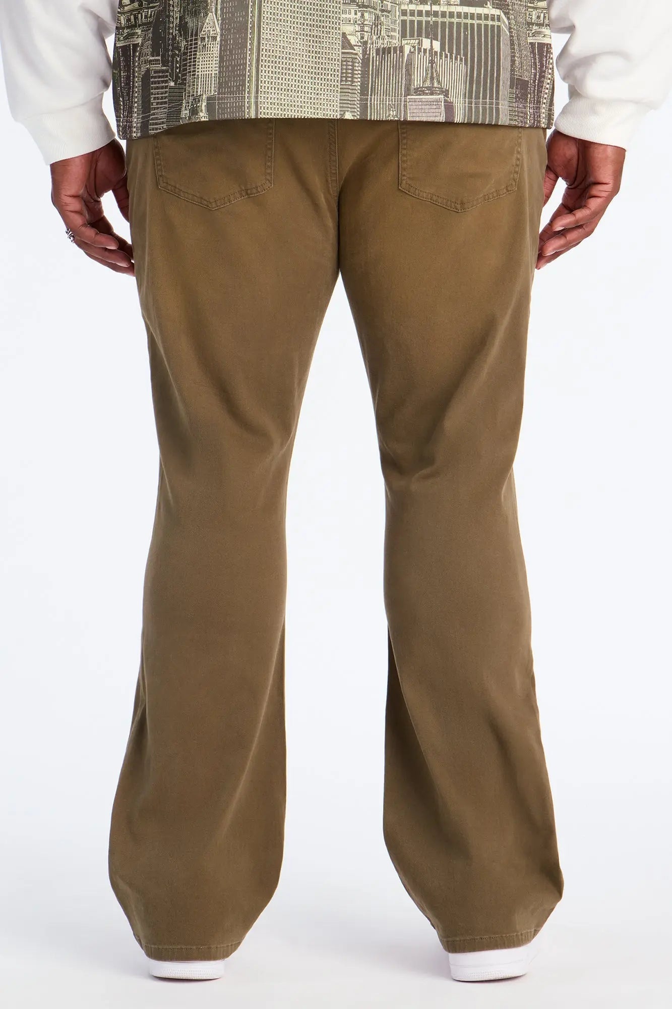 Stacked Skinny Flare Stay Fly Overdye Pant - Olive