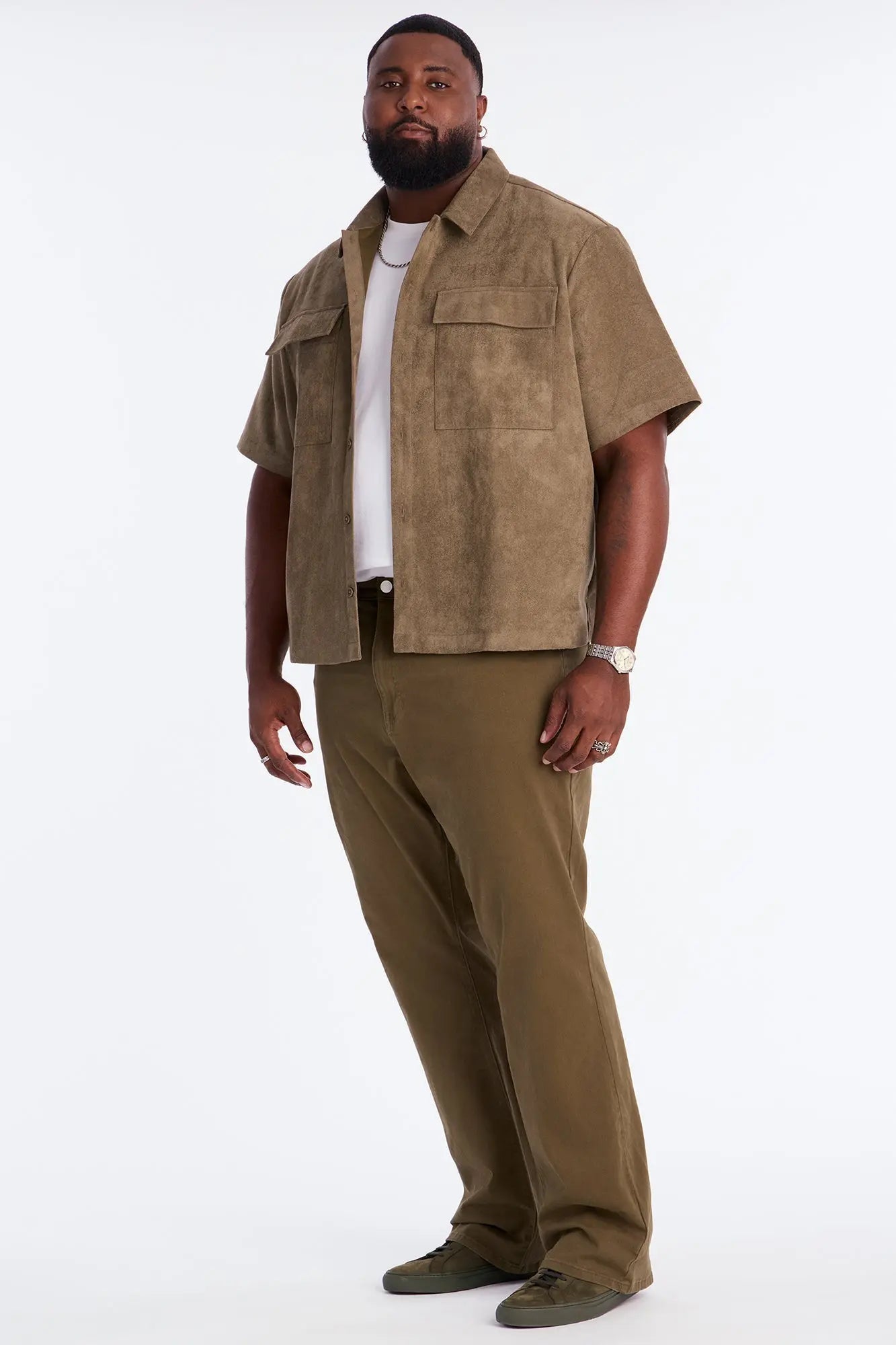 Mac Chino Stacked Slim Flare Pants - Olive