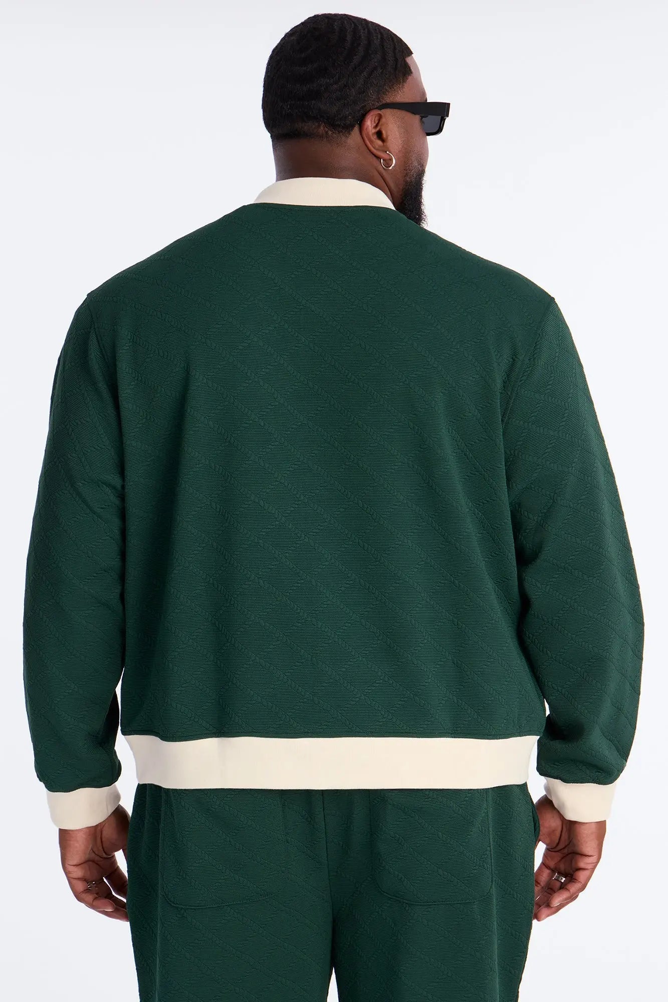 Duke Textured Bomber Jacket - Green