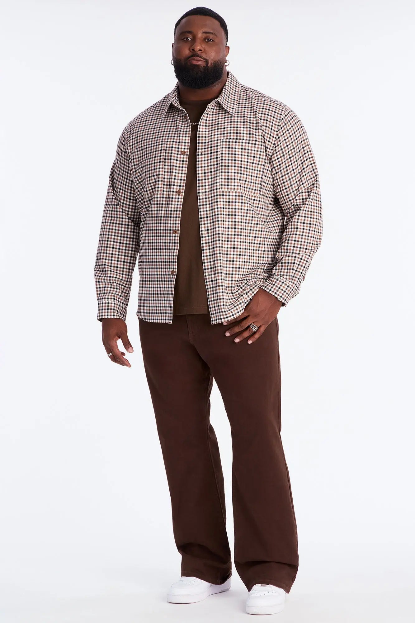 Mac Chino Stacked Slim Flare Pants - Dark Brown