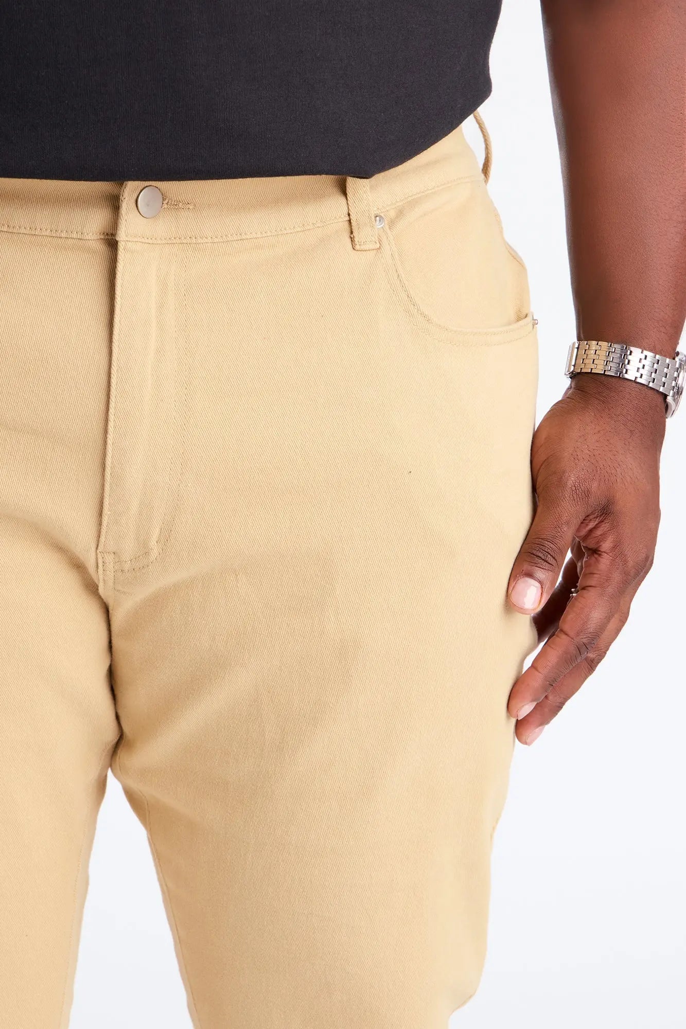 Stacked Skinny Staying Busy Distressed Pant - Khaki