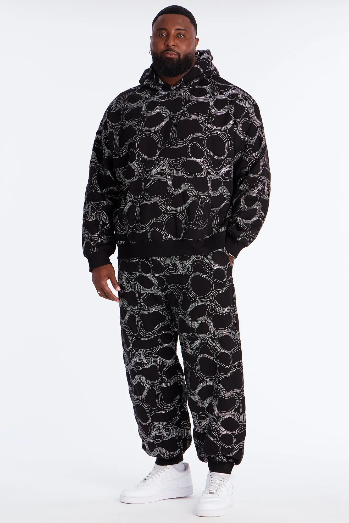 Elevation Stitch Baggy Jogger - Black