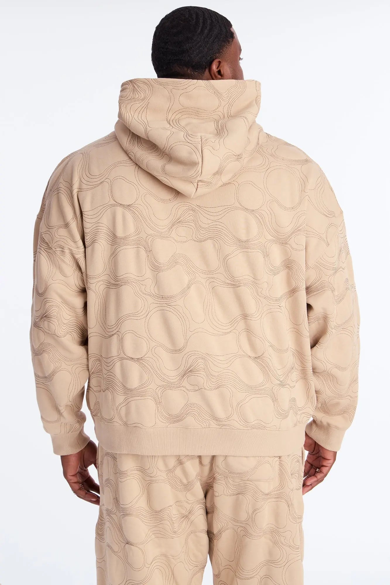 Elevation Stitch Oversized Hoodie - Taupe