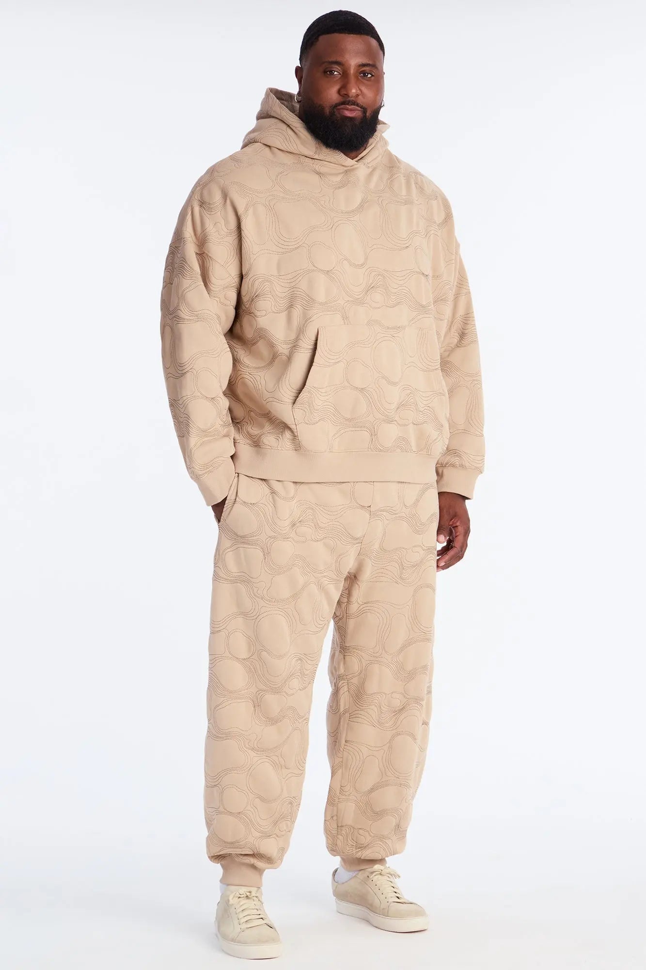 Elevation Stitch Baggy Jogger - Taupe