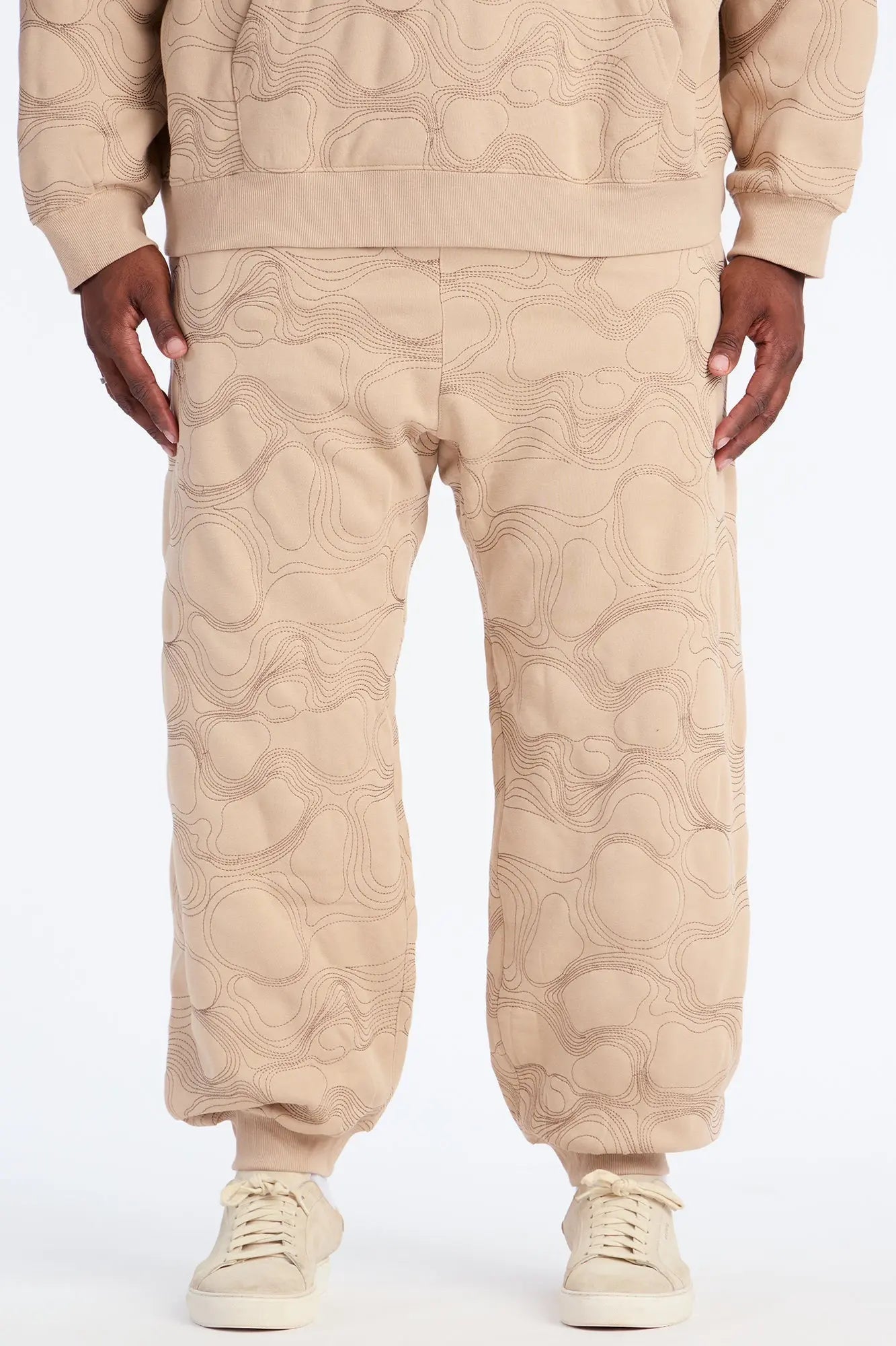 Elevation Stitch Baggy Jogger - Taupe