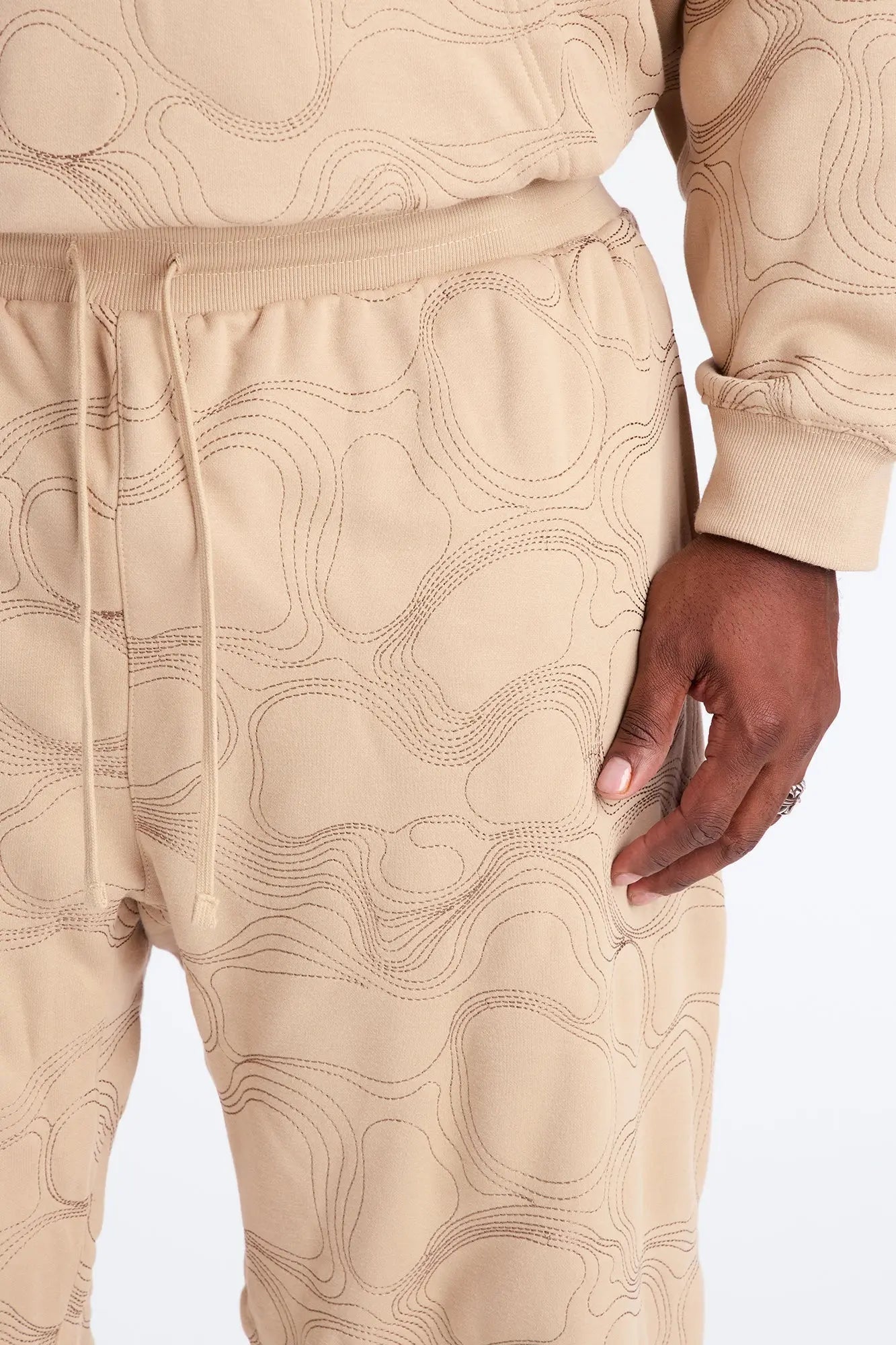 Elevation Stitch Baggy Jogger - Taupe