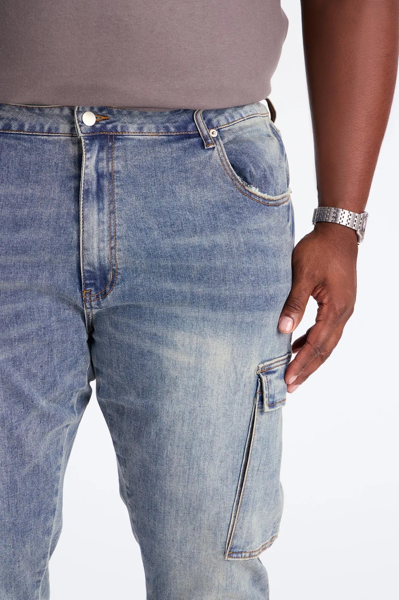 Skinny Keeping It Cool Cargo Jean - Medium Wash