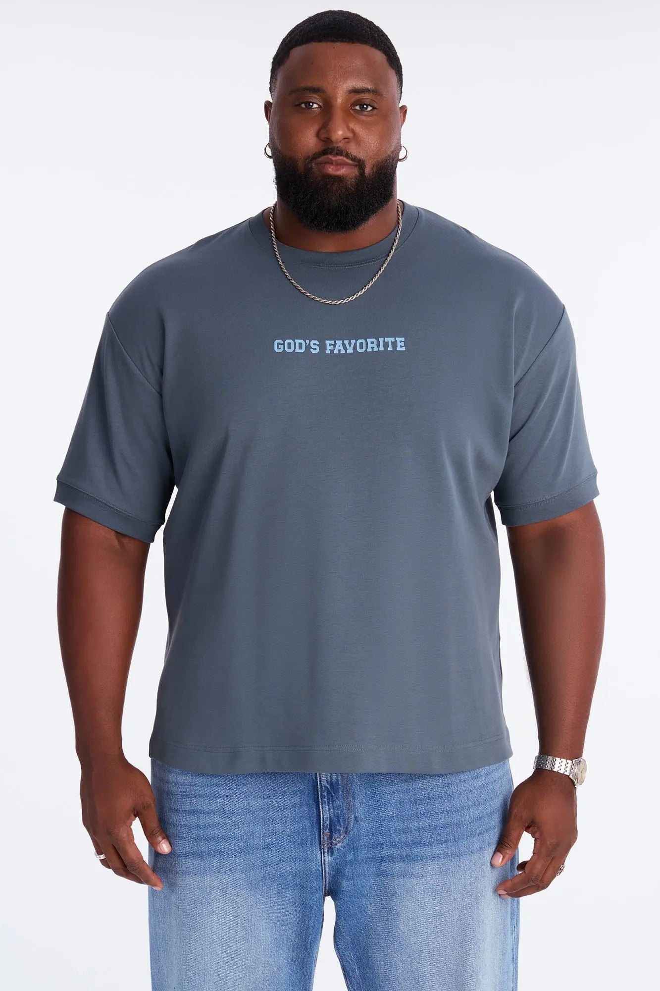 God's Favorite Everyday Knit Tee - Navy