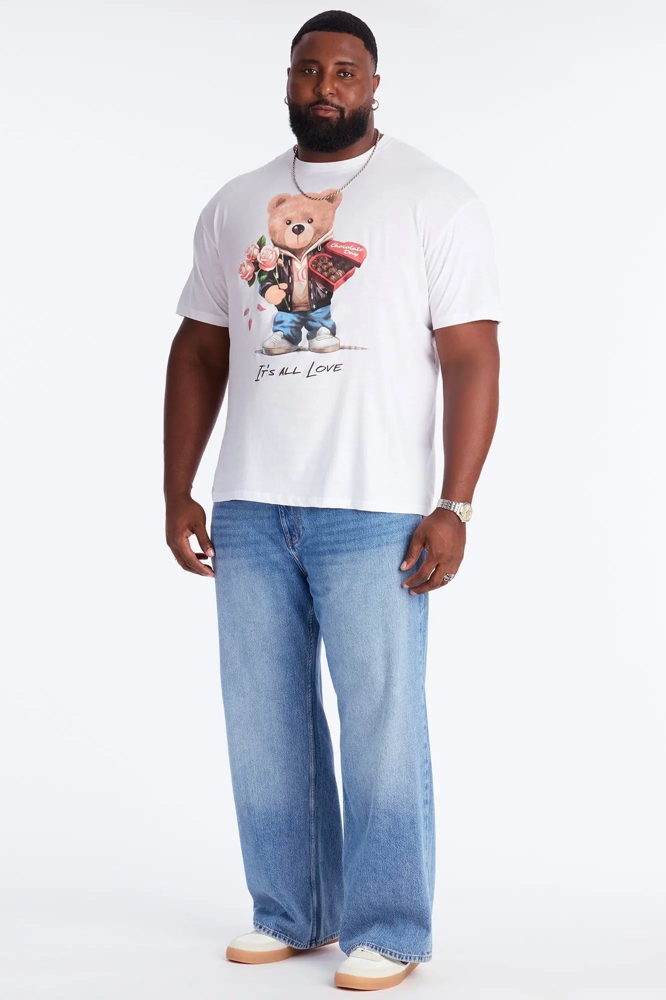 Teddy With Love Short Sleeve Tee - White