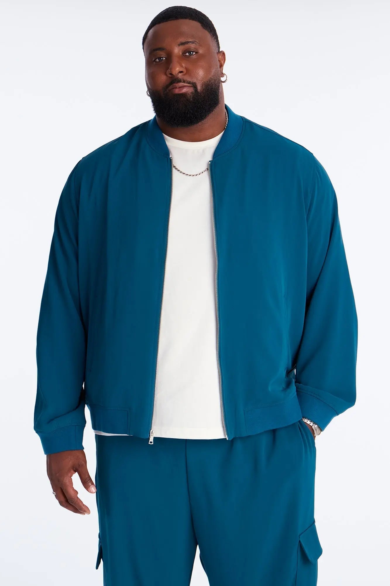 Daemon Tech Bomber Jacket - Aqua