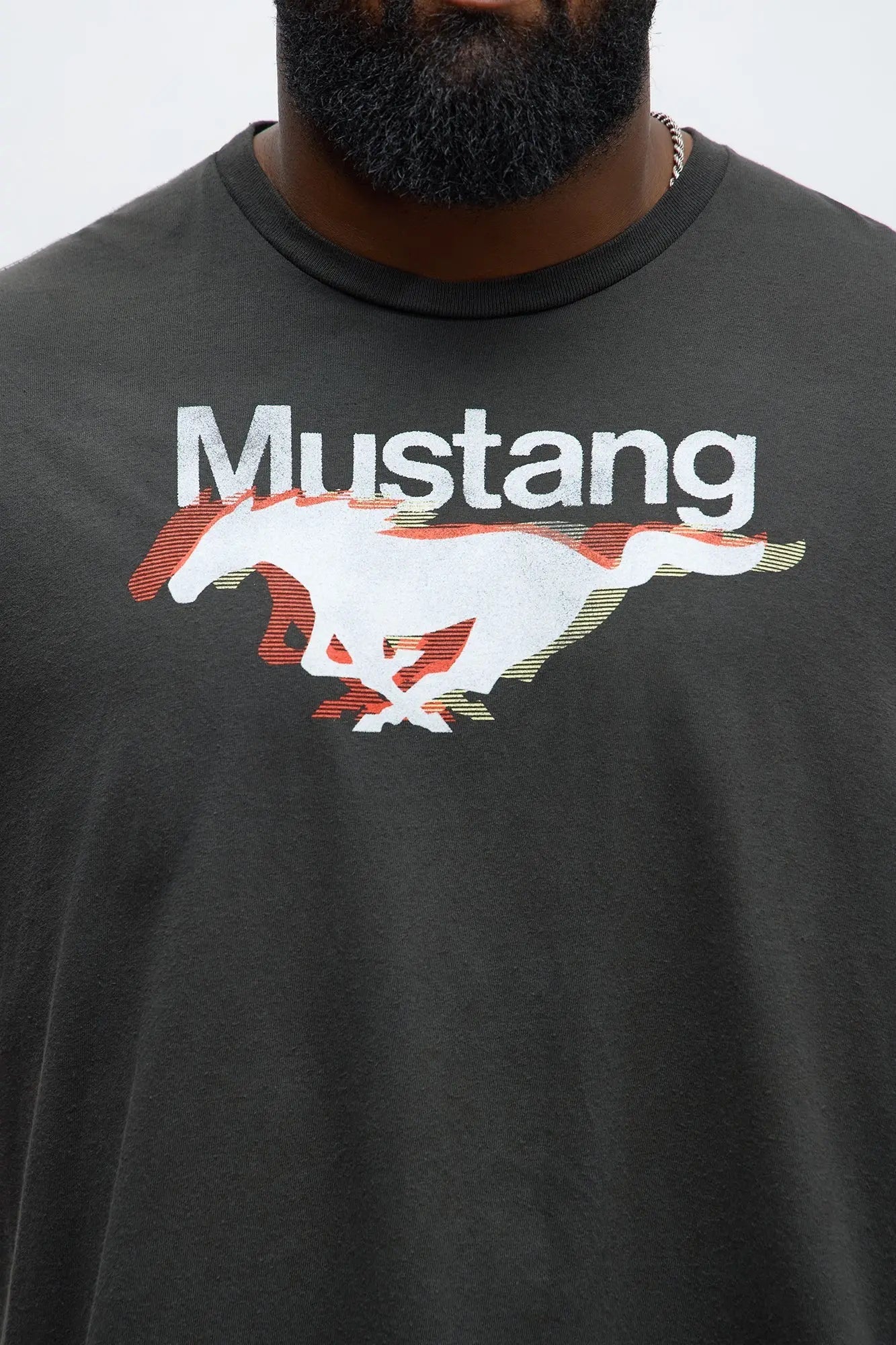 Ford Mustang Run With The Number One Boxy Short Sleeve Tee - Black Wash
