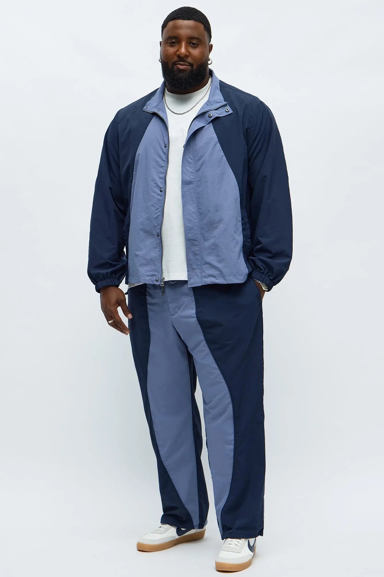 Straight Big Waves Track Pant - Blue