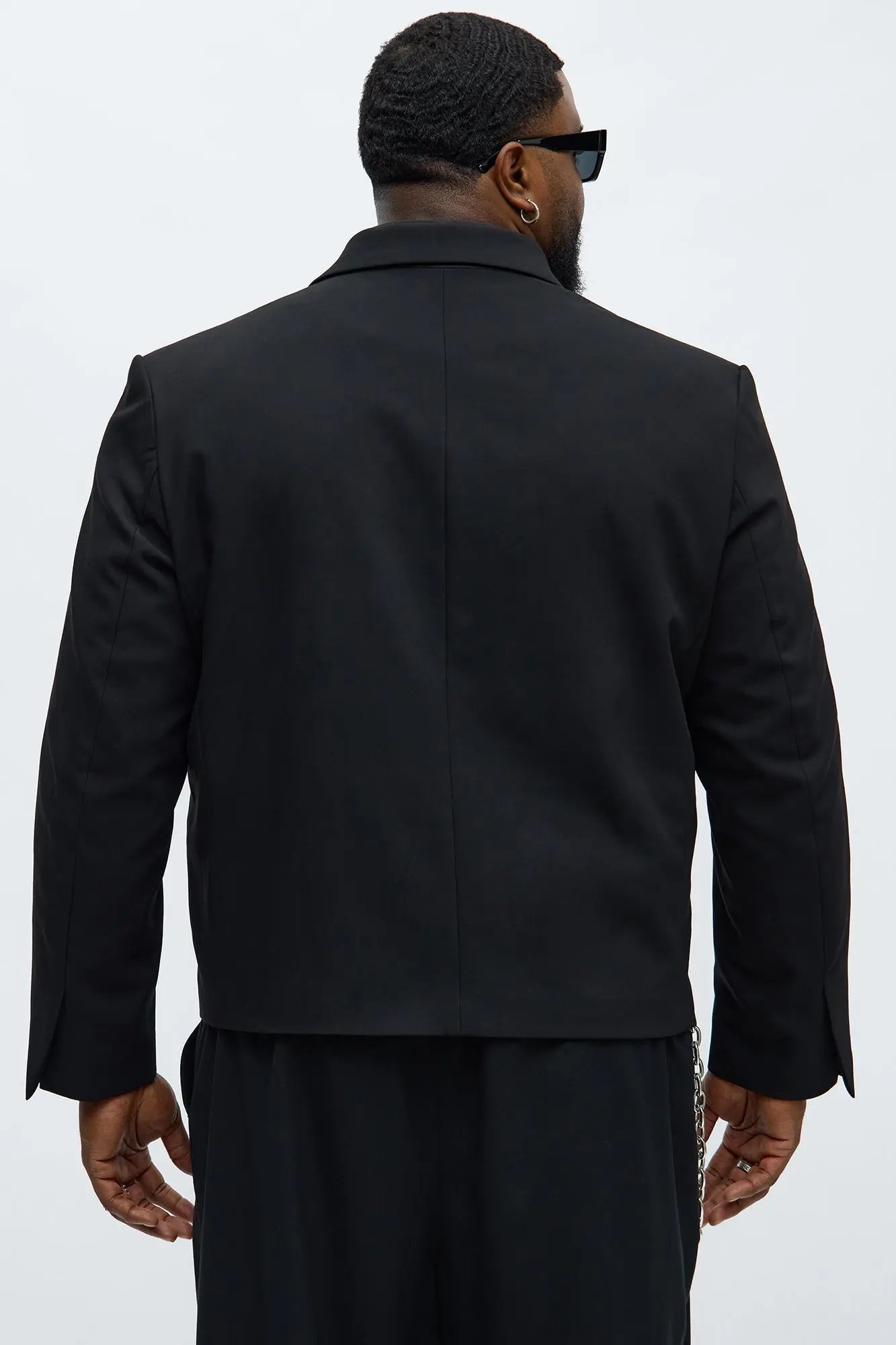 Ronan Cropped Double Breasted Blazer - Black