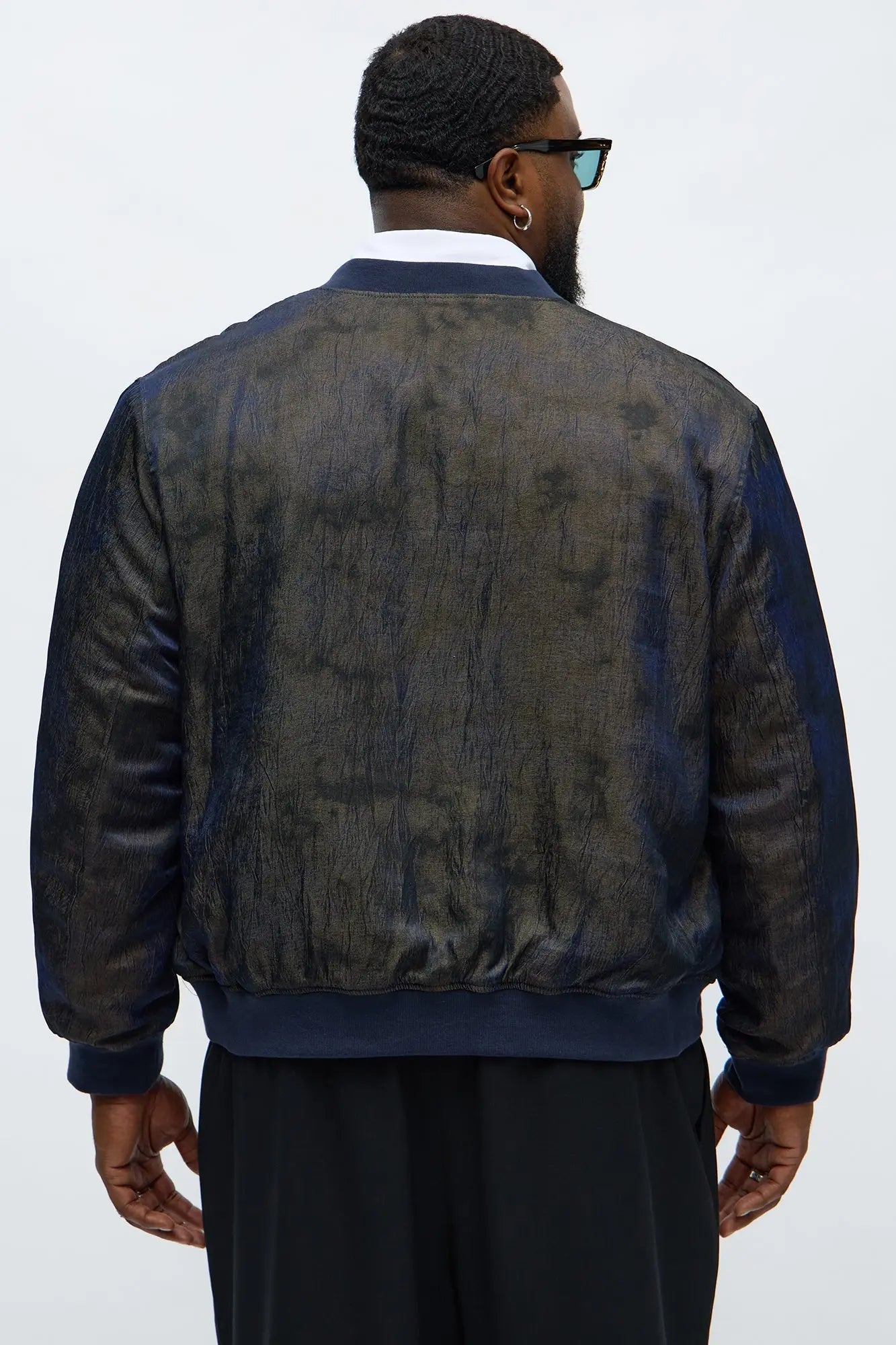 In The Trenches Iridescent Bomber Jacket - Brown/combo