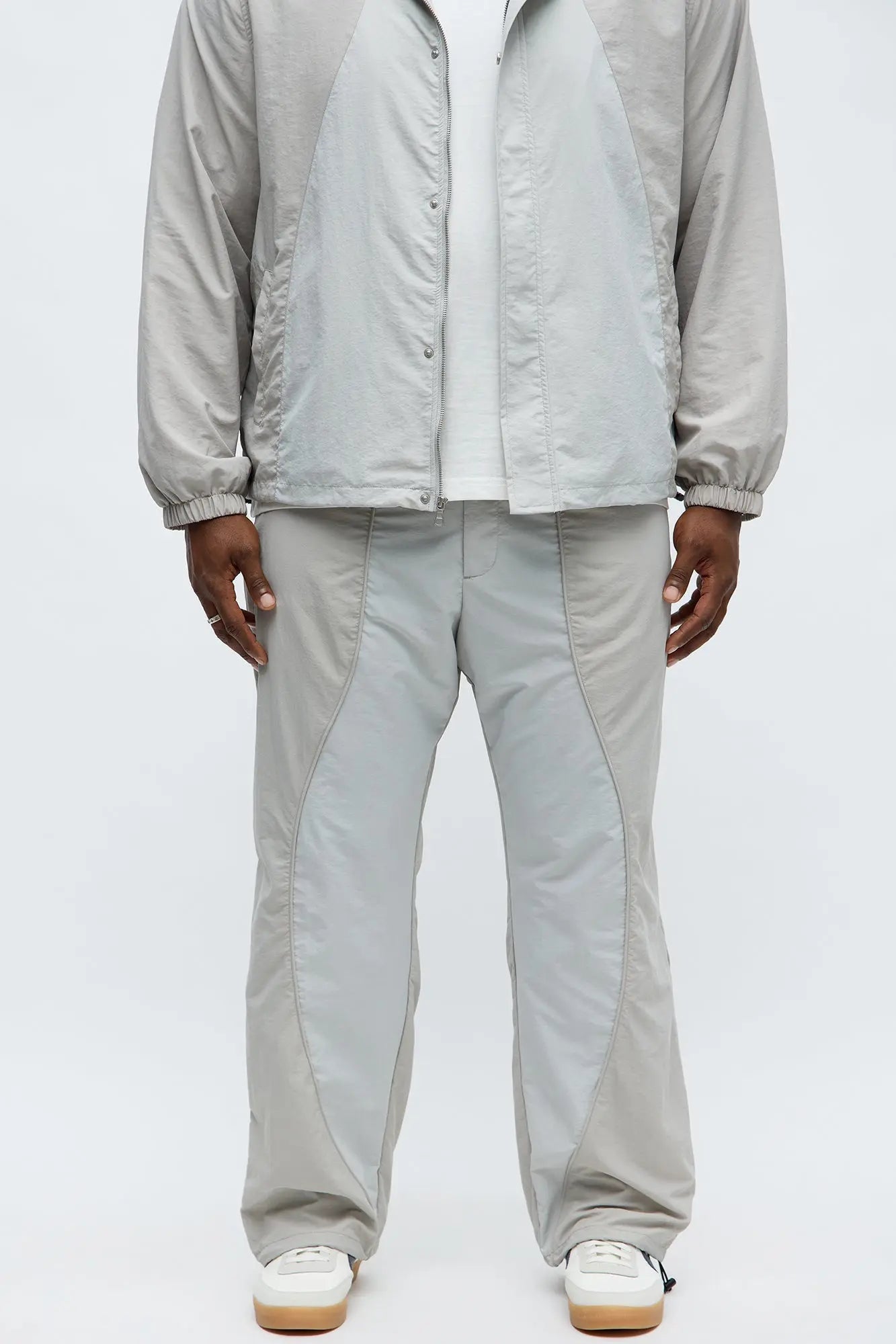 Straight Big Waves Track Pant - Grey